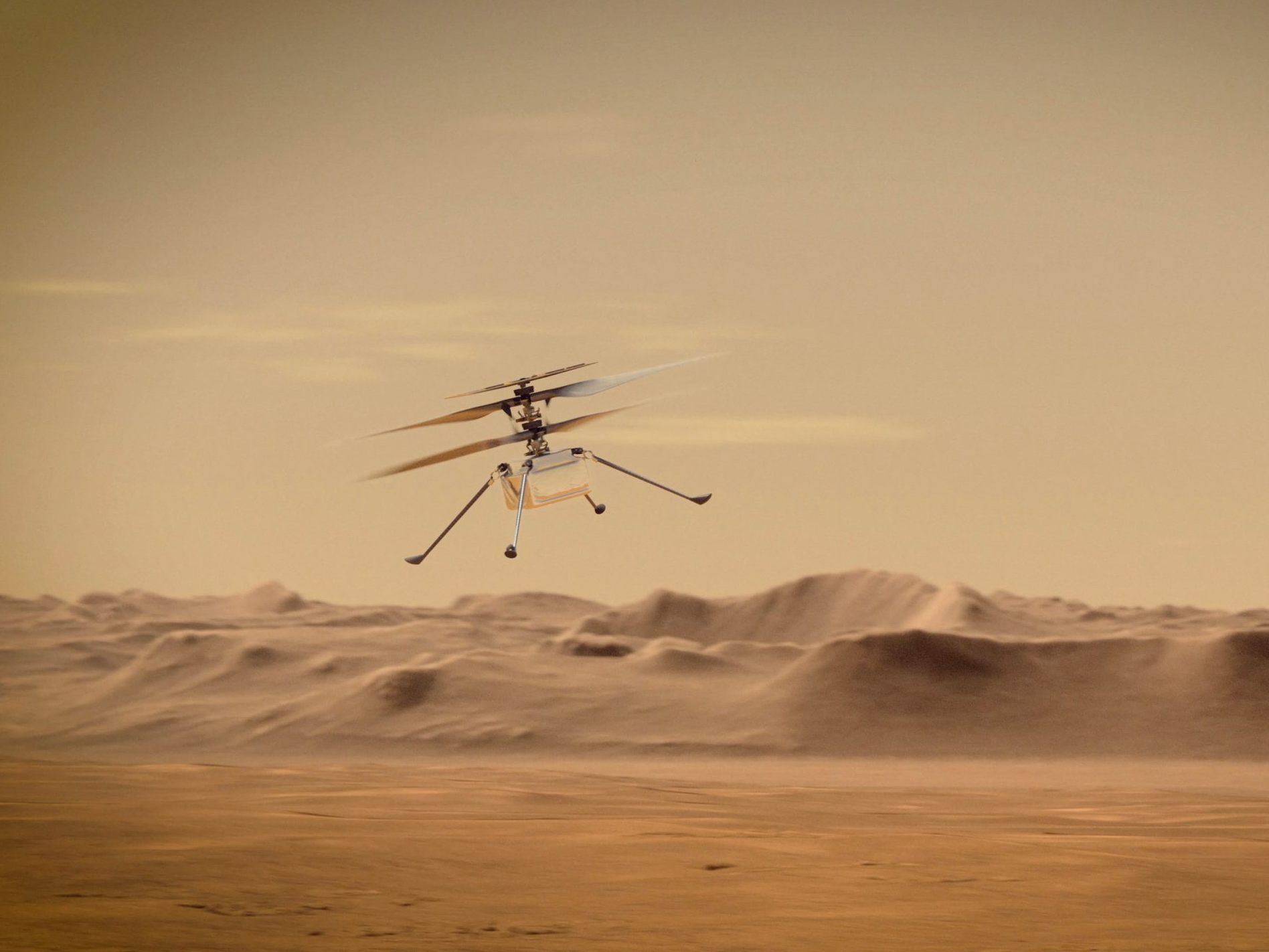 Der Mars-Hubschrauber "Ingenuity" kann nicht mehr fliegen Der Mars-Hubschrauber "Ingenuity" kann nicht mehr fliegen