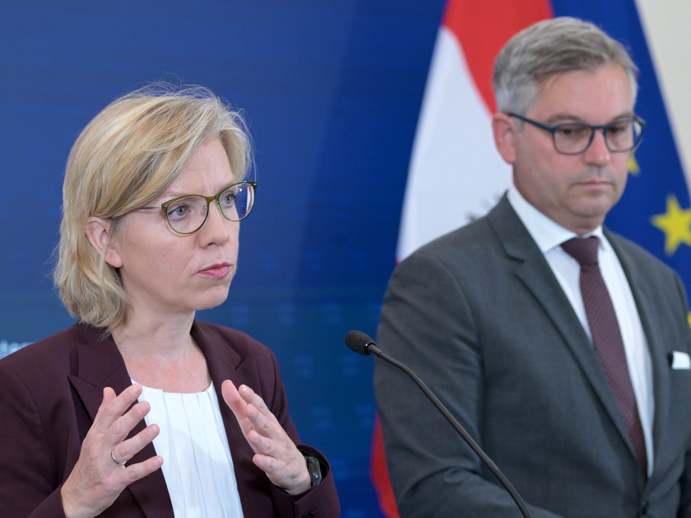 Leonore Gewessler und Magnus Brunner.