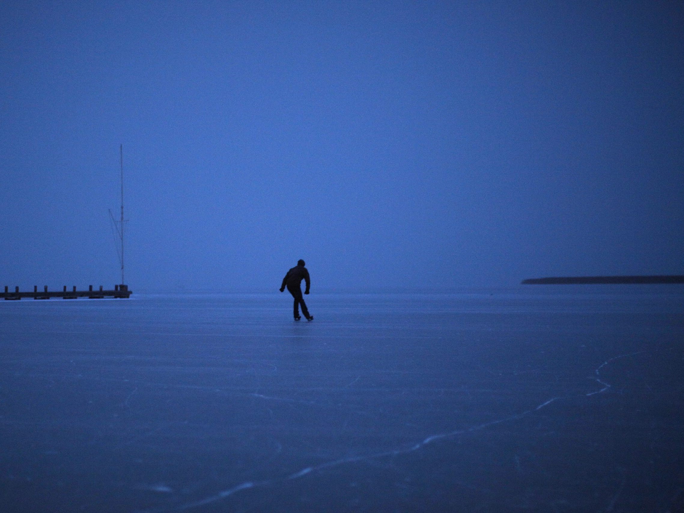 Polizei-Warnung betreffend Eislaufen am Neusiedler See.