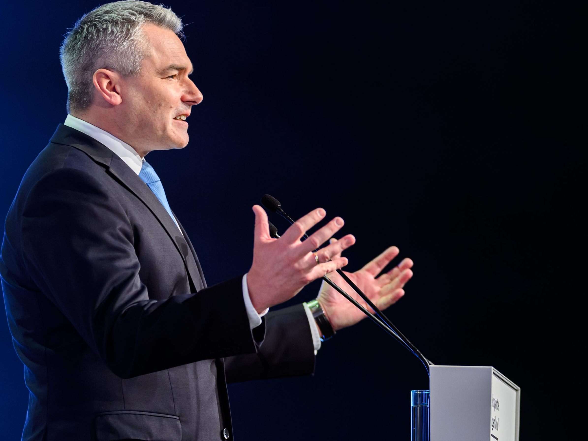Nehammer hält am Freitag eine Rede in Wels.