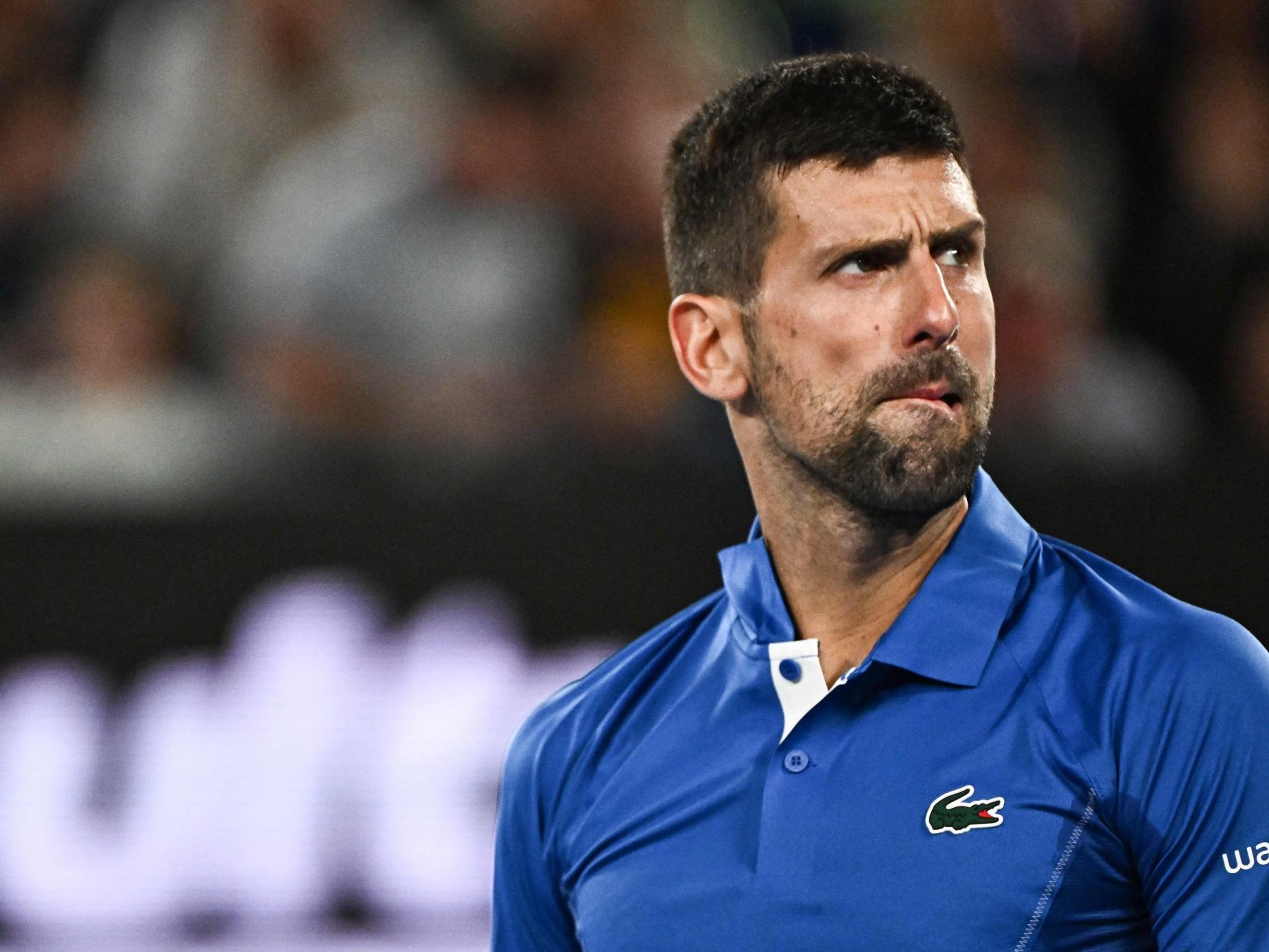 Novak Djokovic zoffte sich während seinem Match mit einem Zuschauer. Novak Djokovic zoffte sich während seinem Match mit einem Zuschauer.