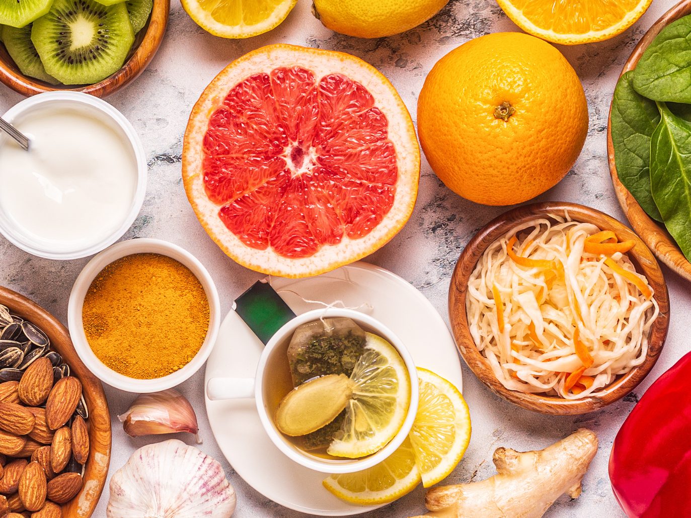 Diese Lebensmittel stärken unser Immunsystem.