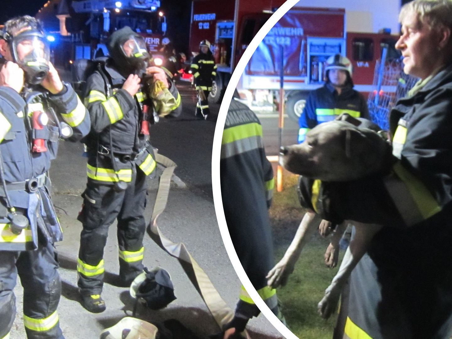 Der Hund des Hausbesitzers ist laut Feuerwehr wohlauf.