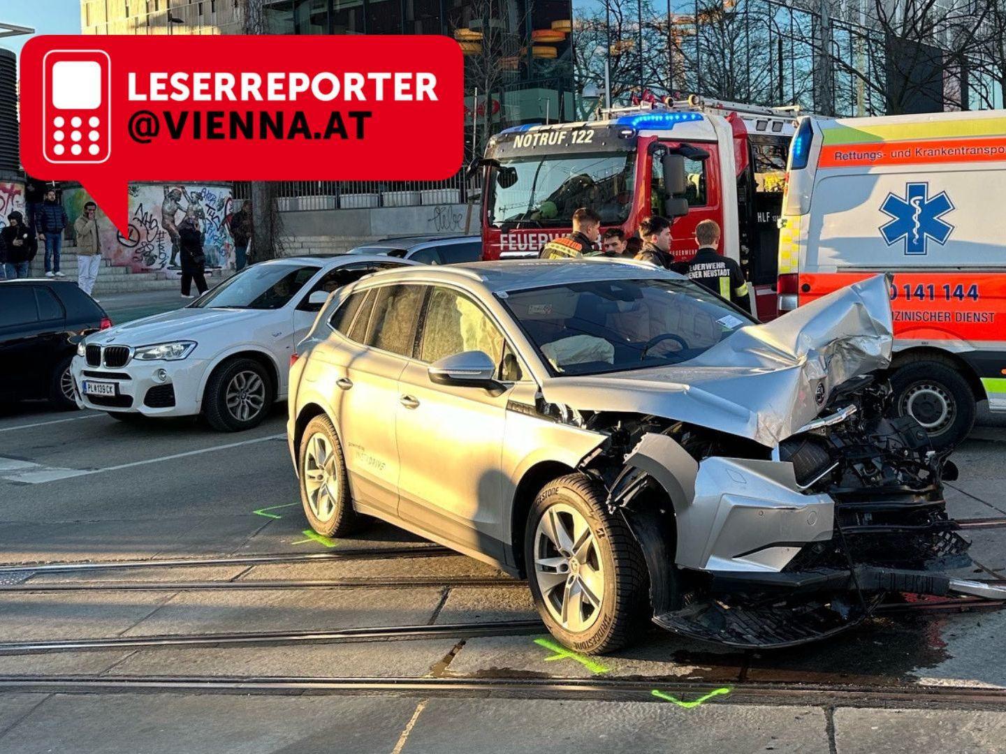 Unfall beim Wiener Westbahnhof.
