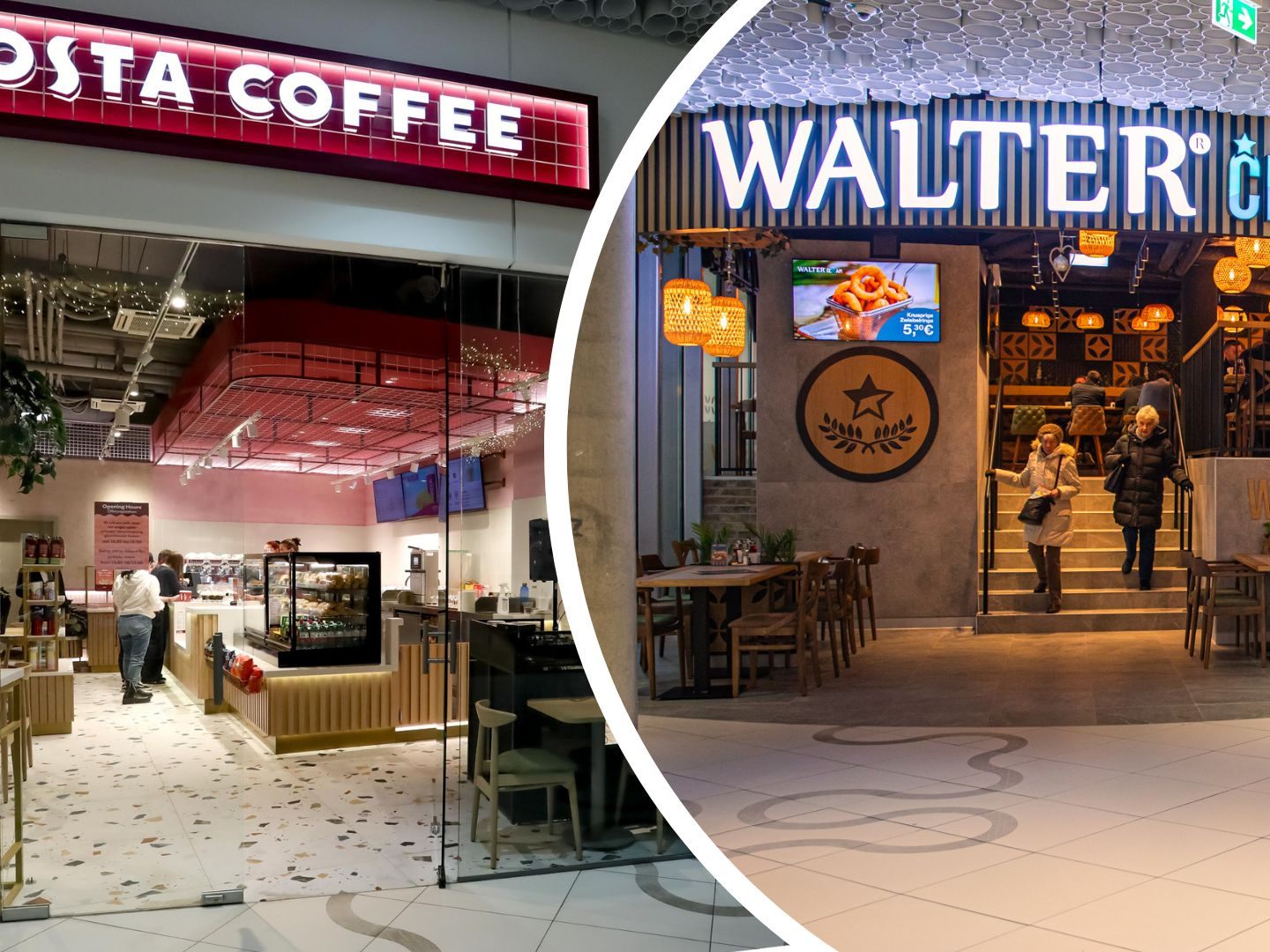"Costa Coffee" und "Walter" haben neu in WIEN MITTE The Mall eröffnet.