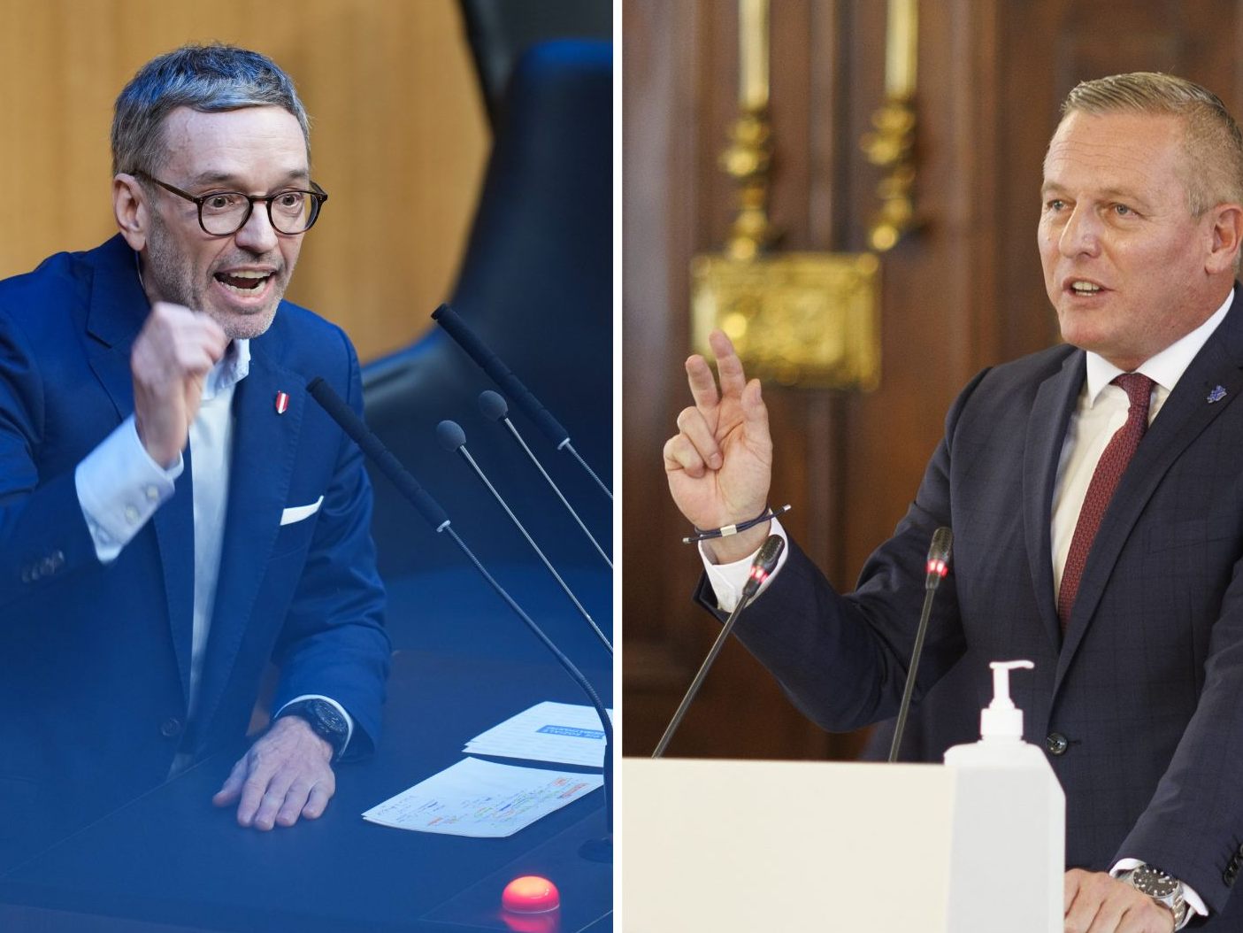 Beim Neujahrstreffen der FPÖ traten Parteichef Herbert Kickl und Mario Kunasek auf. Beim Neujahrstreffen der FPÖ traten Parteichef Herbert Kickl und Mario Kunasek auf.