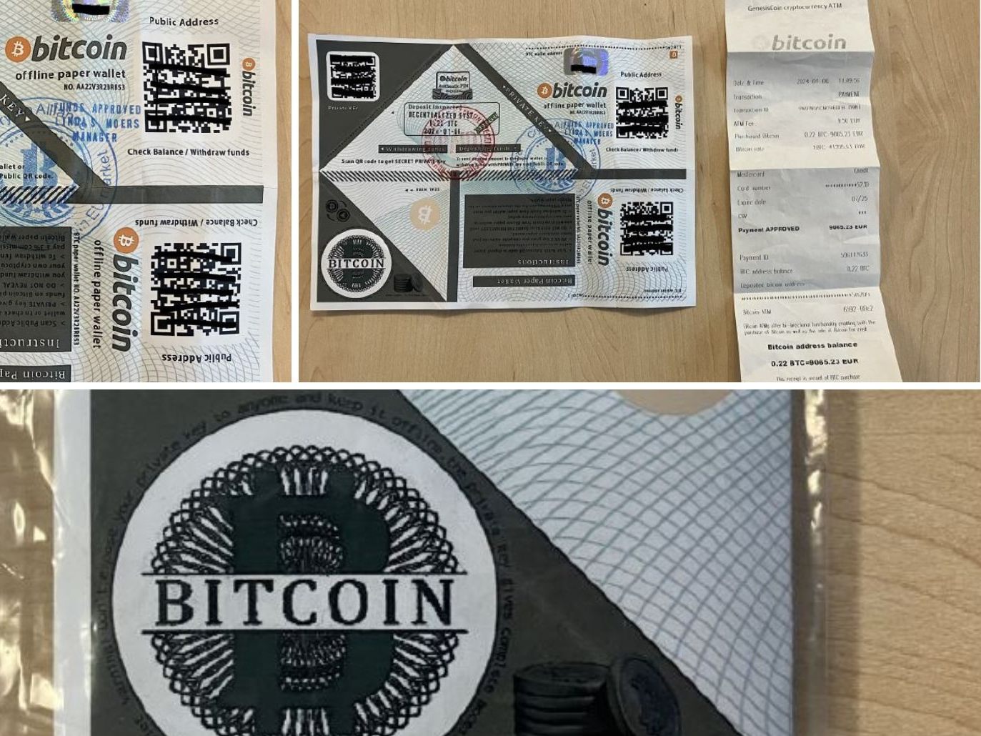 Wer solche Bitcoin-Wallets auf der Straße findet, sollte dies am besten der Polizei melden.