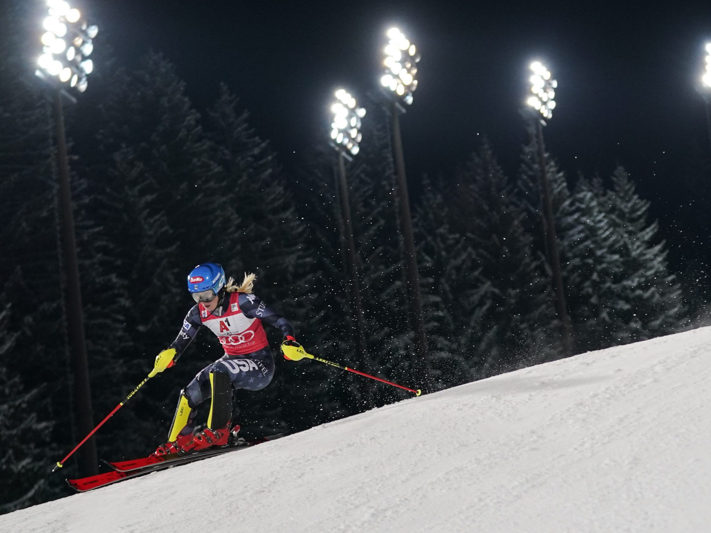 Mikaela Shiffrin bei einem Flachau-Slalom in der Vergangenheit.