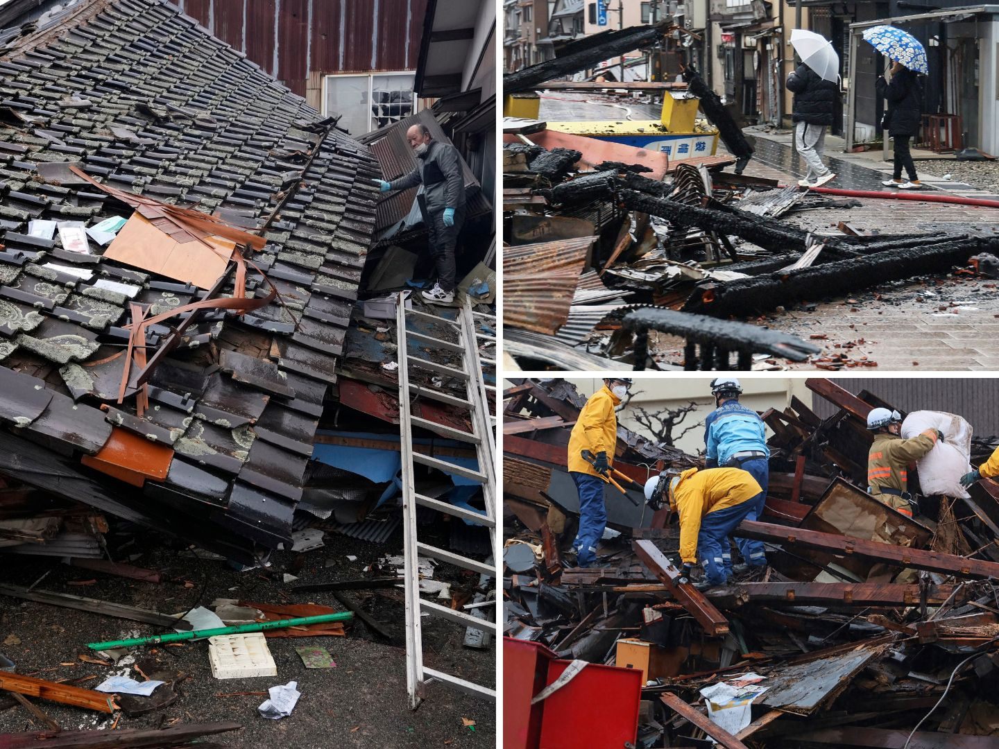 Nach einem Erdbeben wird in Japan noch immer nach Überlebenen gesucht. Nach einem Erdbeben wird in Japan noch immer nach Überlebenen gesucht.