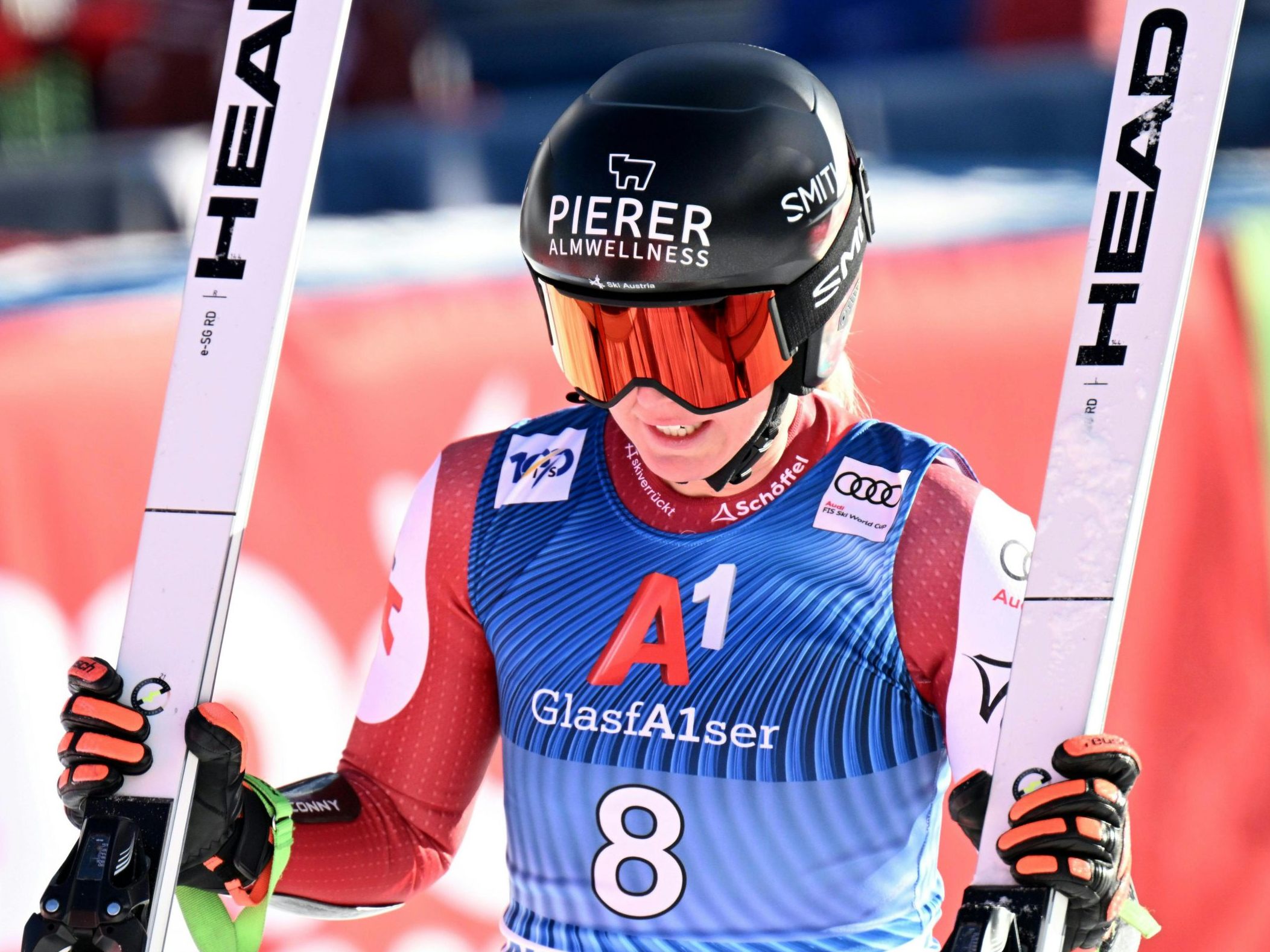 Cornelia Hütter hat am Freitag den Super G in Zauchensee gewonnen.