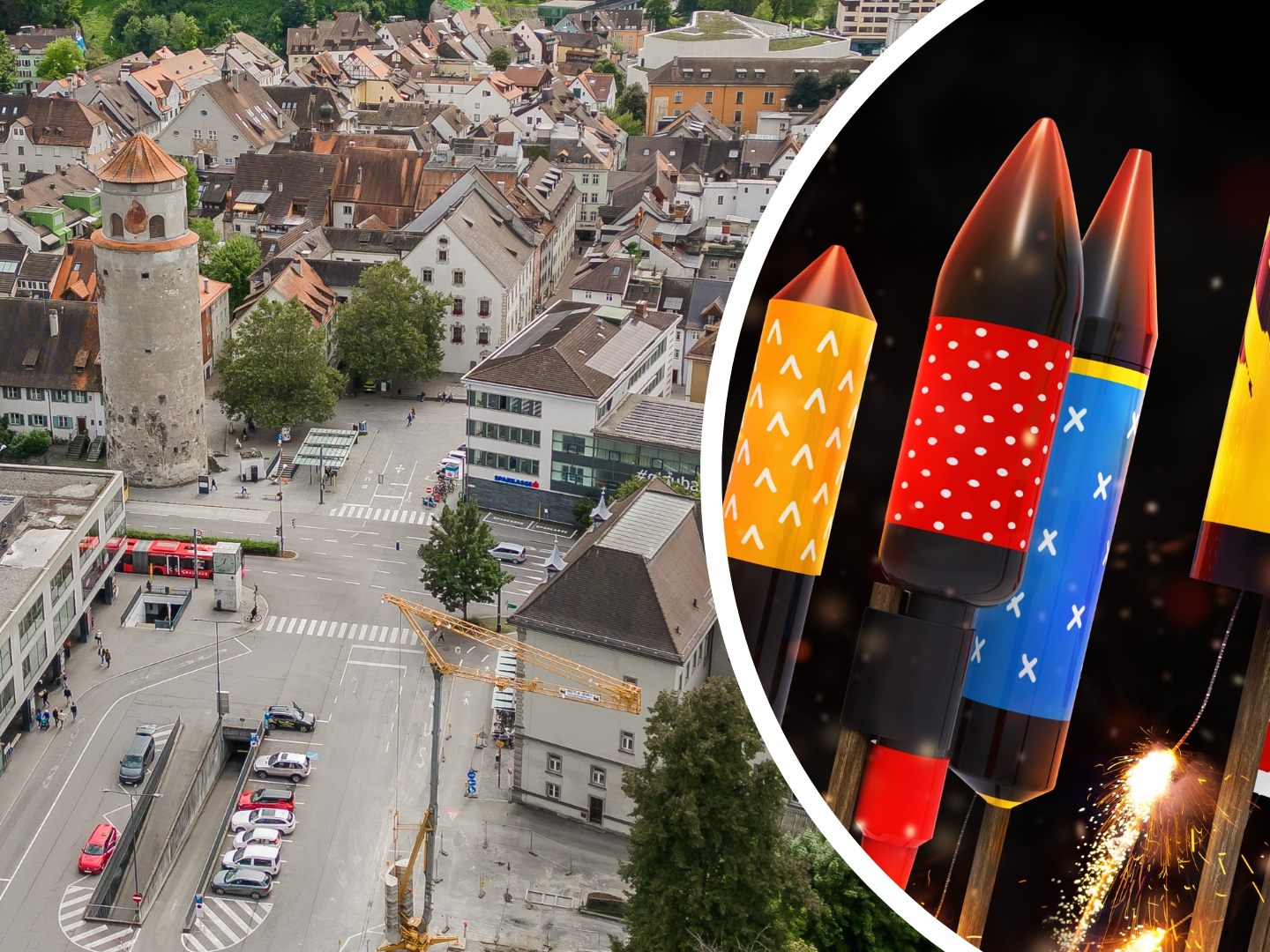 Jugendliche feuerten eine Rakete in Richtung mehrerer Menschen. (Symbolbild)