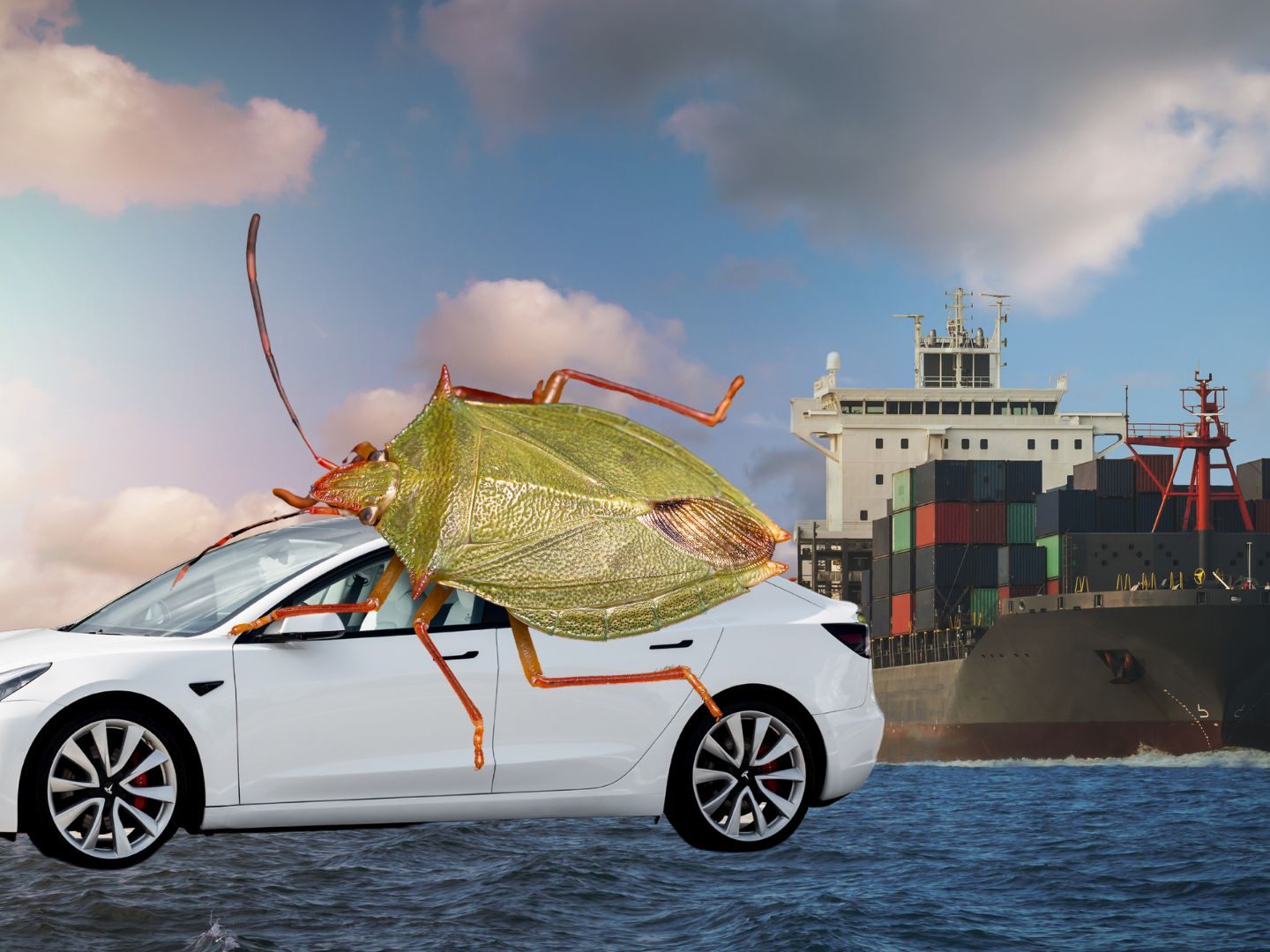Tausende australische Kunden warten auf ihre Tesla-Fahrzeuge, nachdem ein Frachter aufgrund einer biologischen Gefährdung durch Stinkwanzen nach China zurückgeschickt wurde. Tausende australische Kunden warten auf ihre Tesla-Fahrzeuge, nachdem ein Frachter aufgrund einer biologischen Gefährdung durch Stinkwanzen nach China zurückgeschickt wurde.