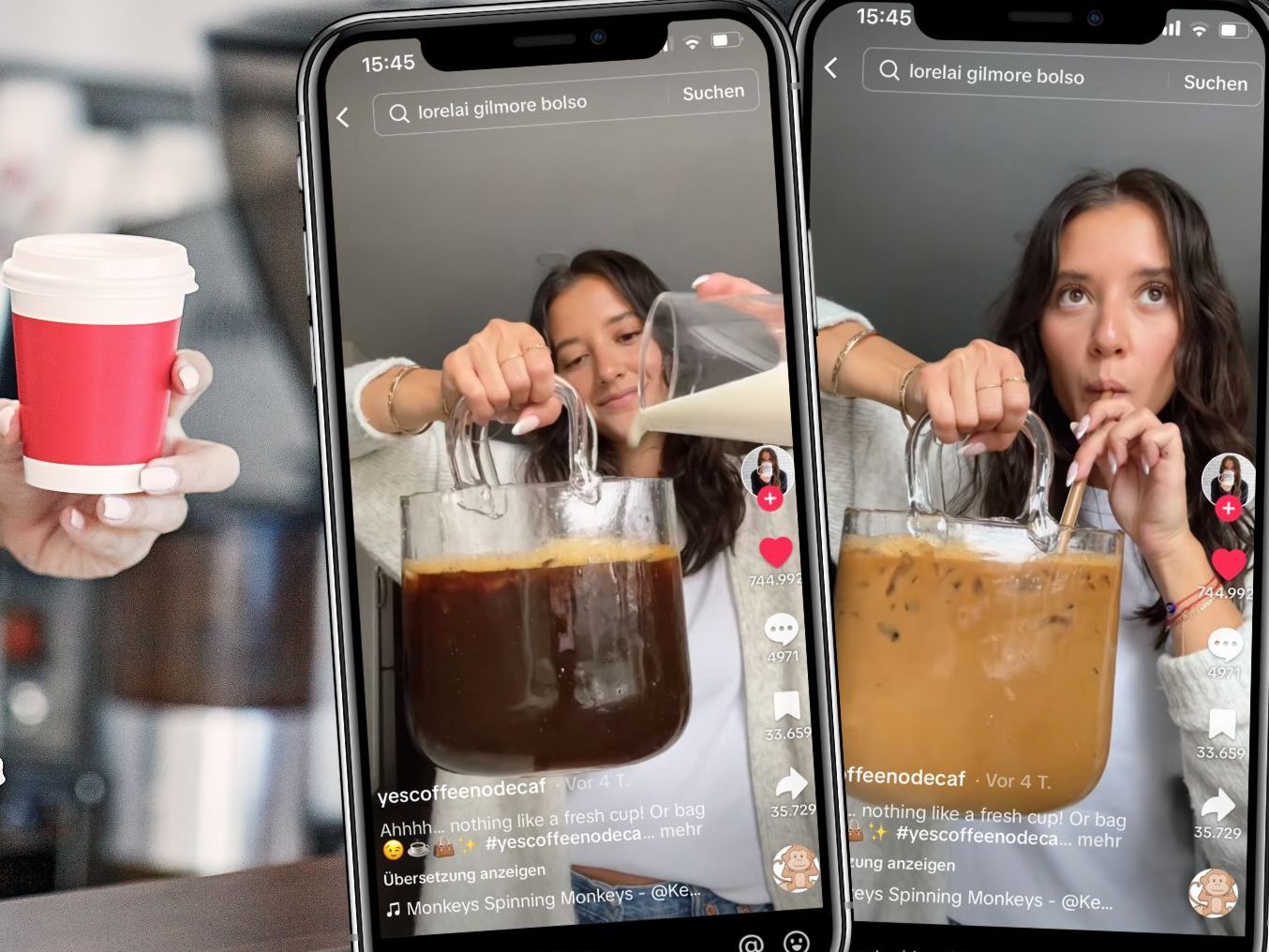 Auf TikTok sorgt ein neues Video für Aufsehen, in dem ein Mädchen Coffee-to-go auf eine unkonventionelle Weise neu interpretiert.
