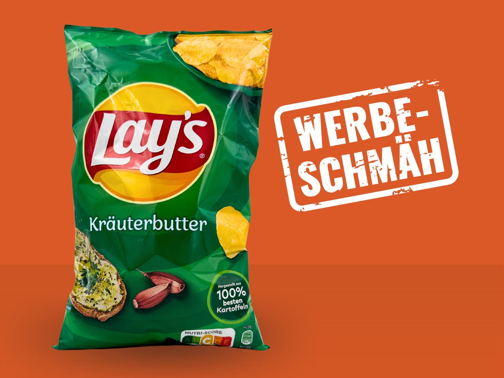 Lays Chips Kräuterbutter wurden zum "Werbeschmäh des Monats" Jänner gekürt. Lays Chips Kräuterbutter wurden zum "Werbeschmäh des Monats" Jänner gekürt.