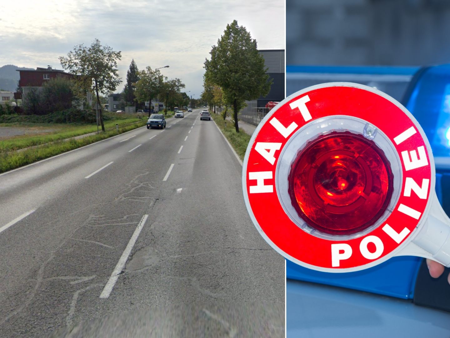 Zeugenaufruf nach Verfolgungsfahrt in Dornbirn/Hohenems.