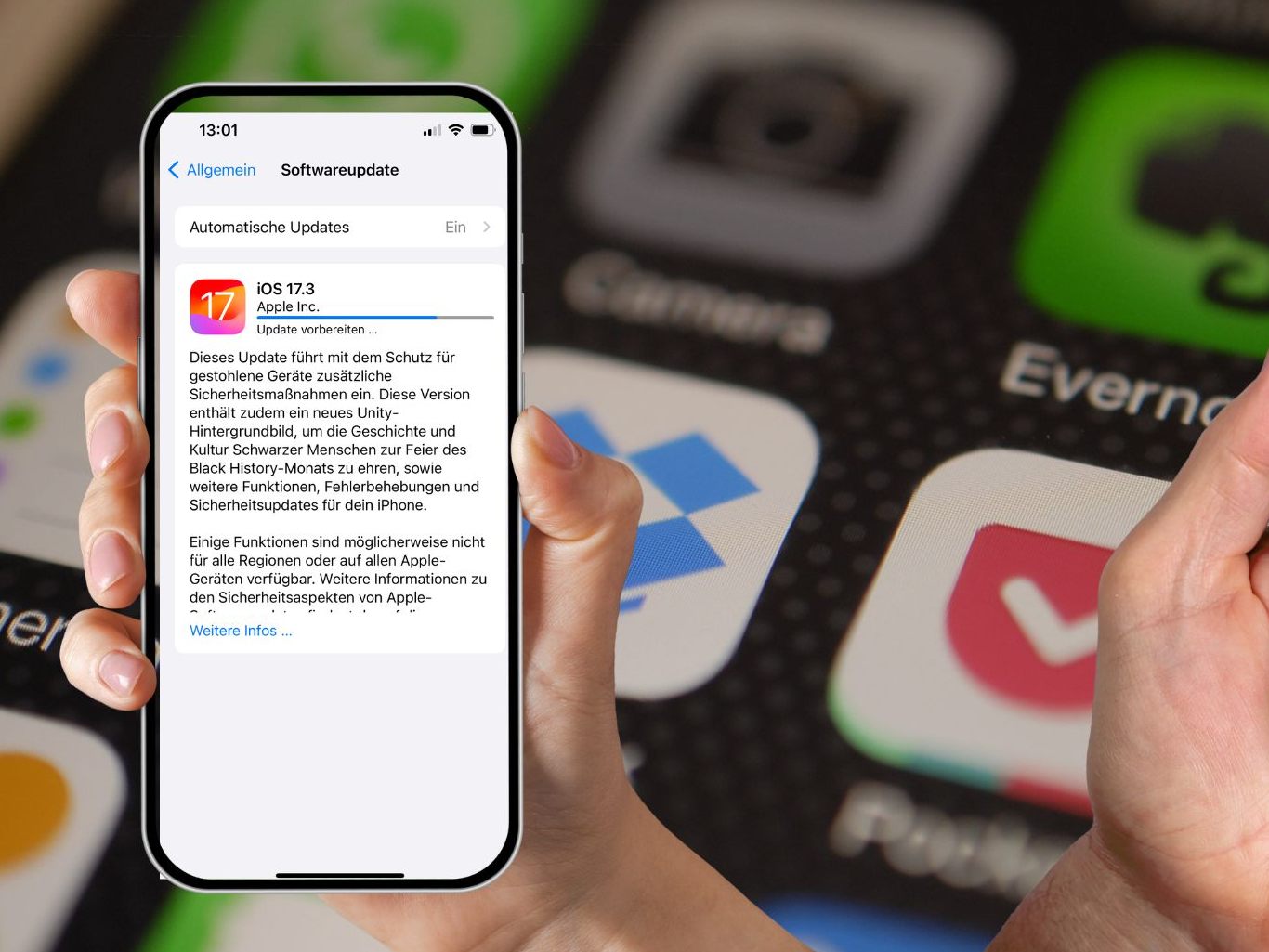 Apple führt mit iOS 17.3 Update einen innovativen Diebstahlschutz für iPhones ein, um Nutzerdaten und Finanzen zu sichern.