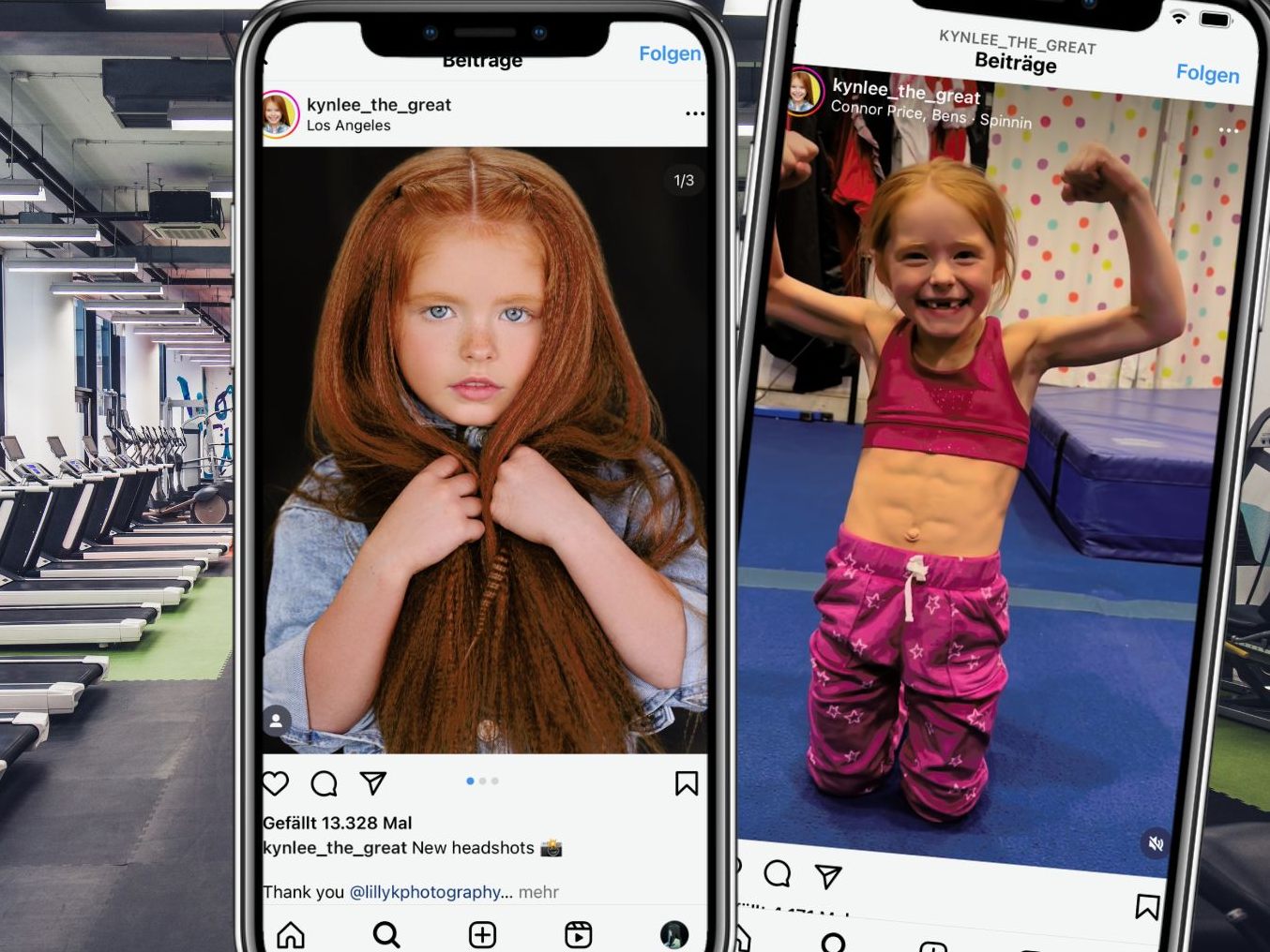 Kynlee Heiman, eine junge Amerikanerin, beeindruckt 700.000 Follower mit ihren Fitnessvideos. Kynlee Heiman, eine junge Amerikanerin, beeindruckt 700.000 Follower mit ihren Fitnessvideos.