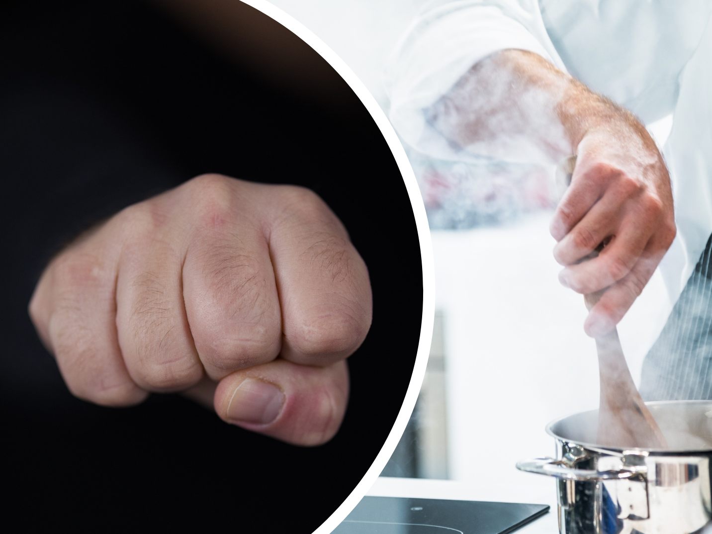 Die Frau stürmte in die Küche und prügelte auf den Koch ein. (Symbolbild) Die Frau stürmte in die Küche und prügelte auf den Koch ein. (Symbolbild)
