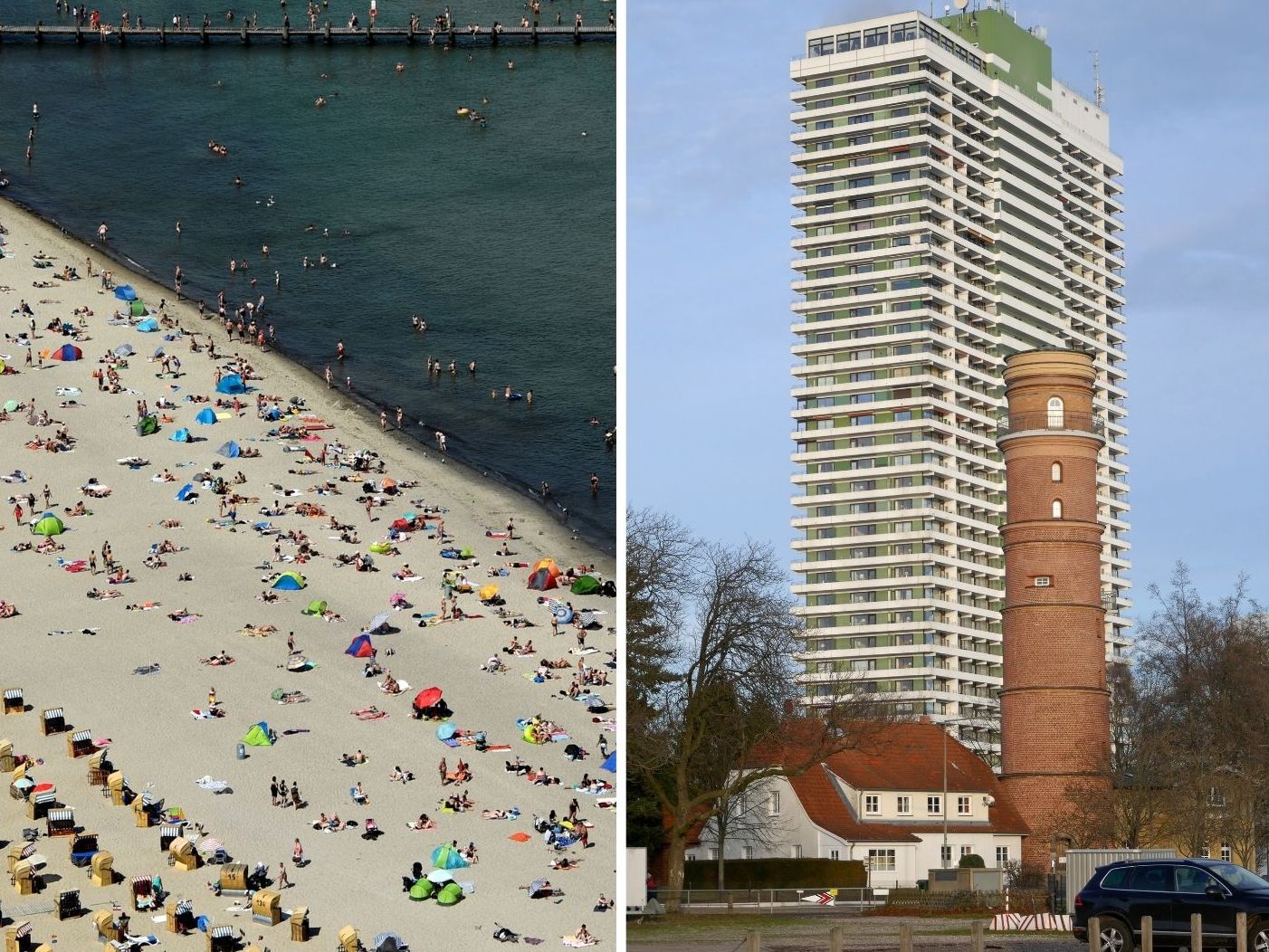 In einem erschütternden Ereignis am Montagvormittag stürzten drei Personen vom Balkon des Maritim-Hotels in Travemünde, einem 119 Meter hohen Gebäude. In einem erschütternden Ereignis am Montagvormittag stürzten drei Personen vom Balkon des Maritim-Hotels in Travemünde, einem 119 Meter hohen Gebäude.
