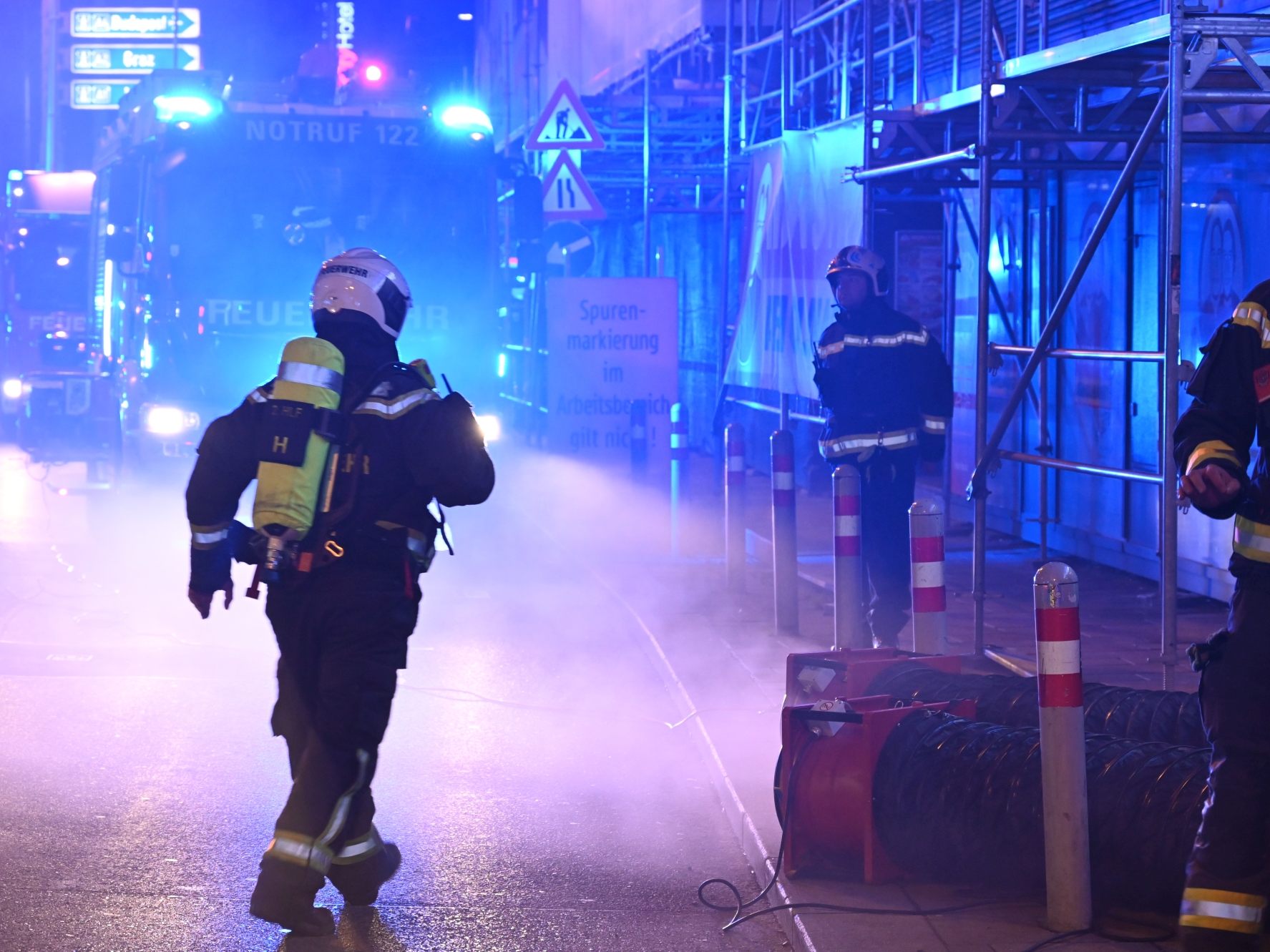 In einem Keller in der Wiener Mariahilfer Straße kam es zu einem Brand.