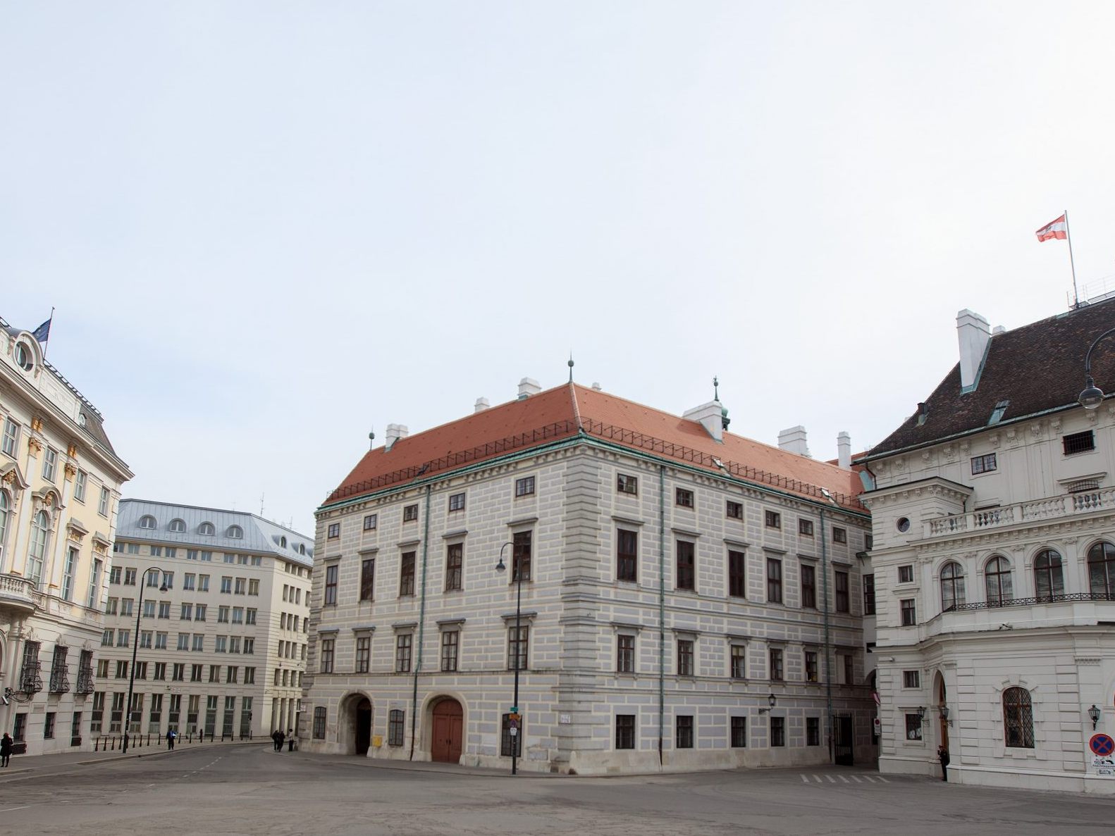 Pressefoyer nach dem Ministerrat.