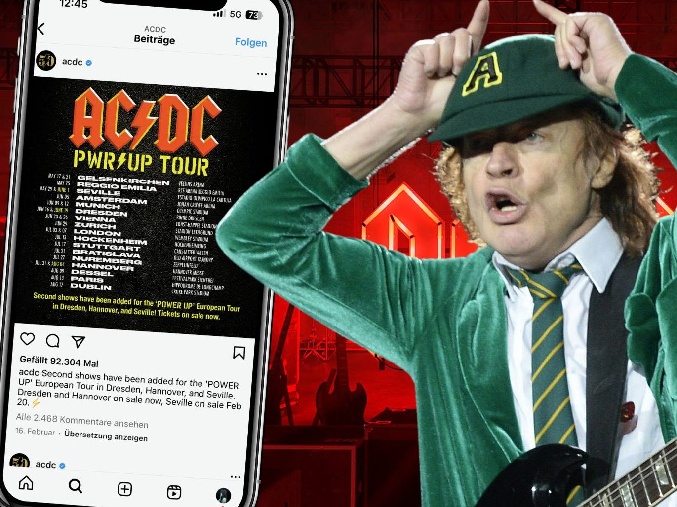 In Rekordzeit waren die Eintrittskarten für das kommende Konzert der legendären Rockband AC/DC im Zürcher Letzigrund vergriffen.