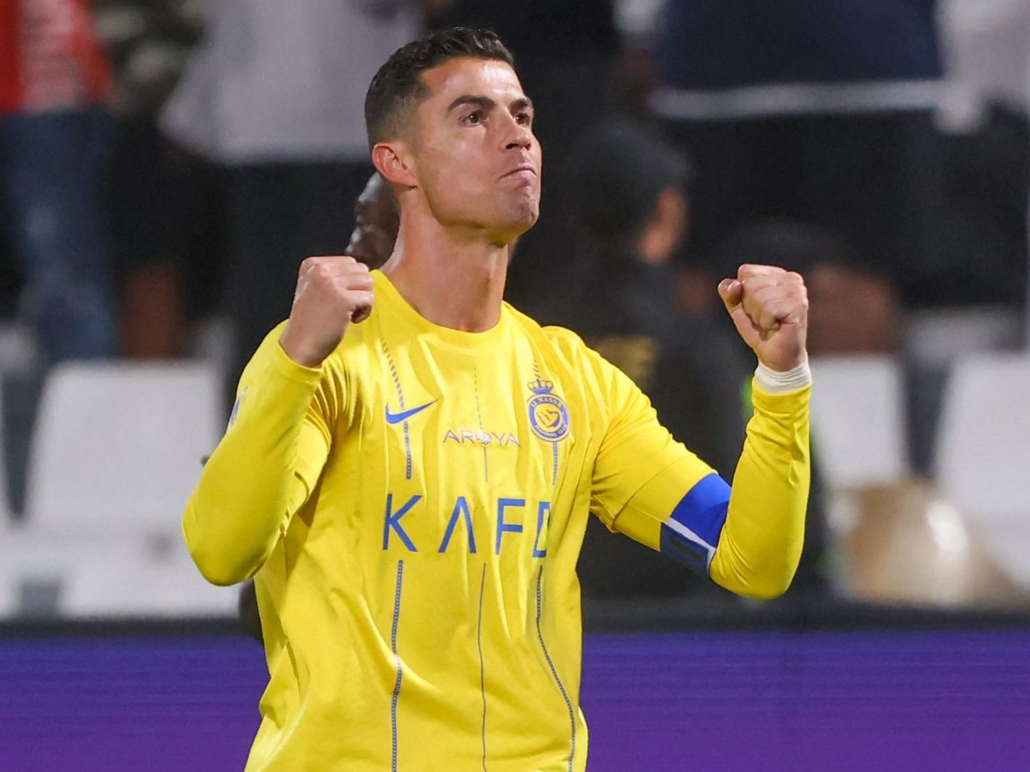 Ronaldo-Geste sorgt für Aufregung in Saudi-Arabien. Ronaldo-Geste sorgt für Aufregung in Saudi-Arabien.