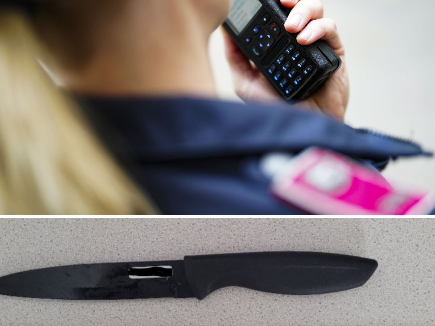 Laut Wiener Polizei wurde ein 23 Zentimeter langes Küchenmesser gefunden.