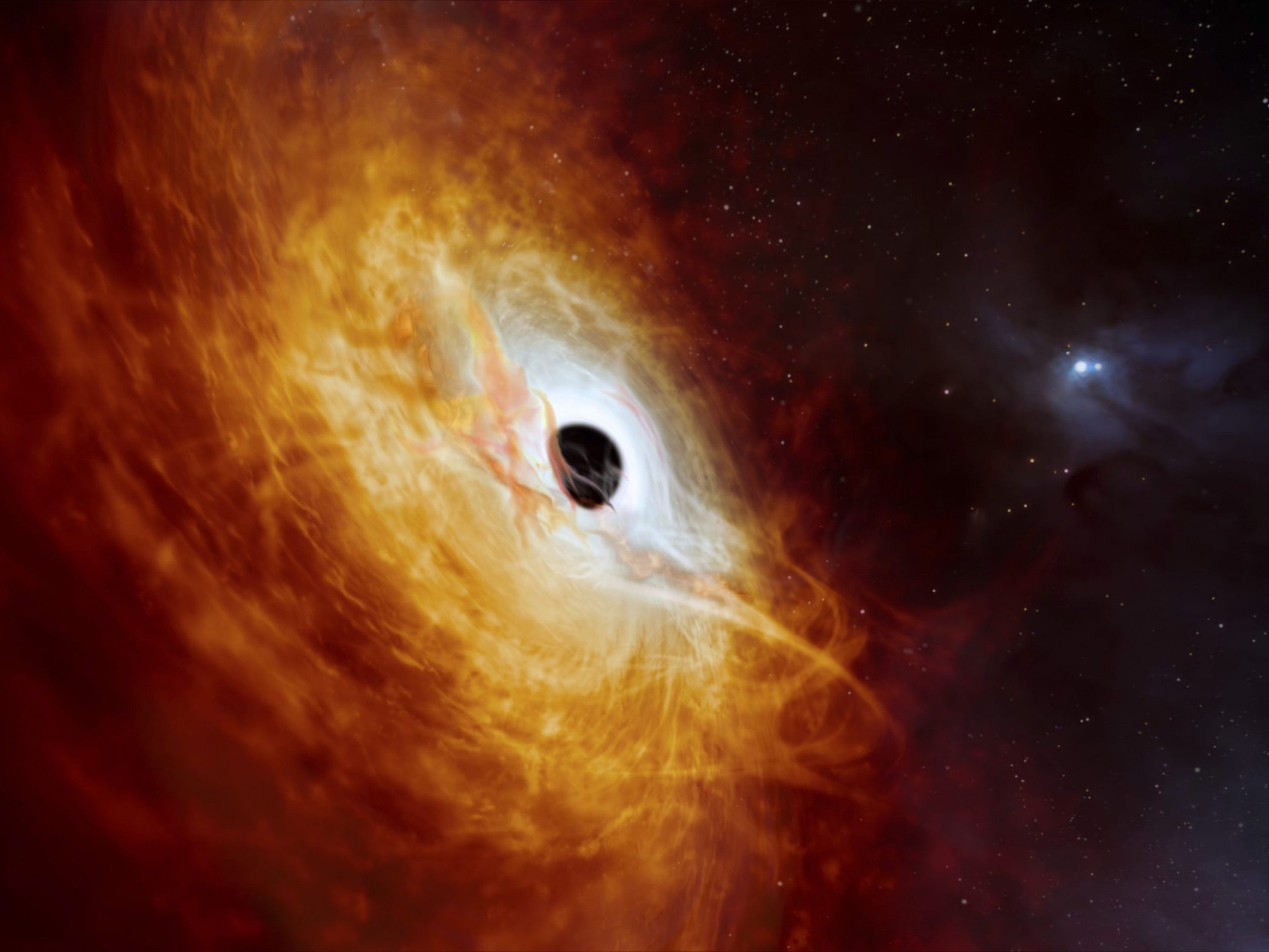 Astronomen haben möglicherweise das hellste Objekt des Universums entdeckt: den Quasar J0529-4351. Astronomen haben möglicherweise das hellste Objekt des Universums entdeckt: den Quasar J0529-4351.