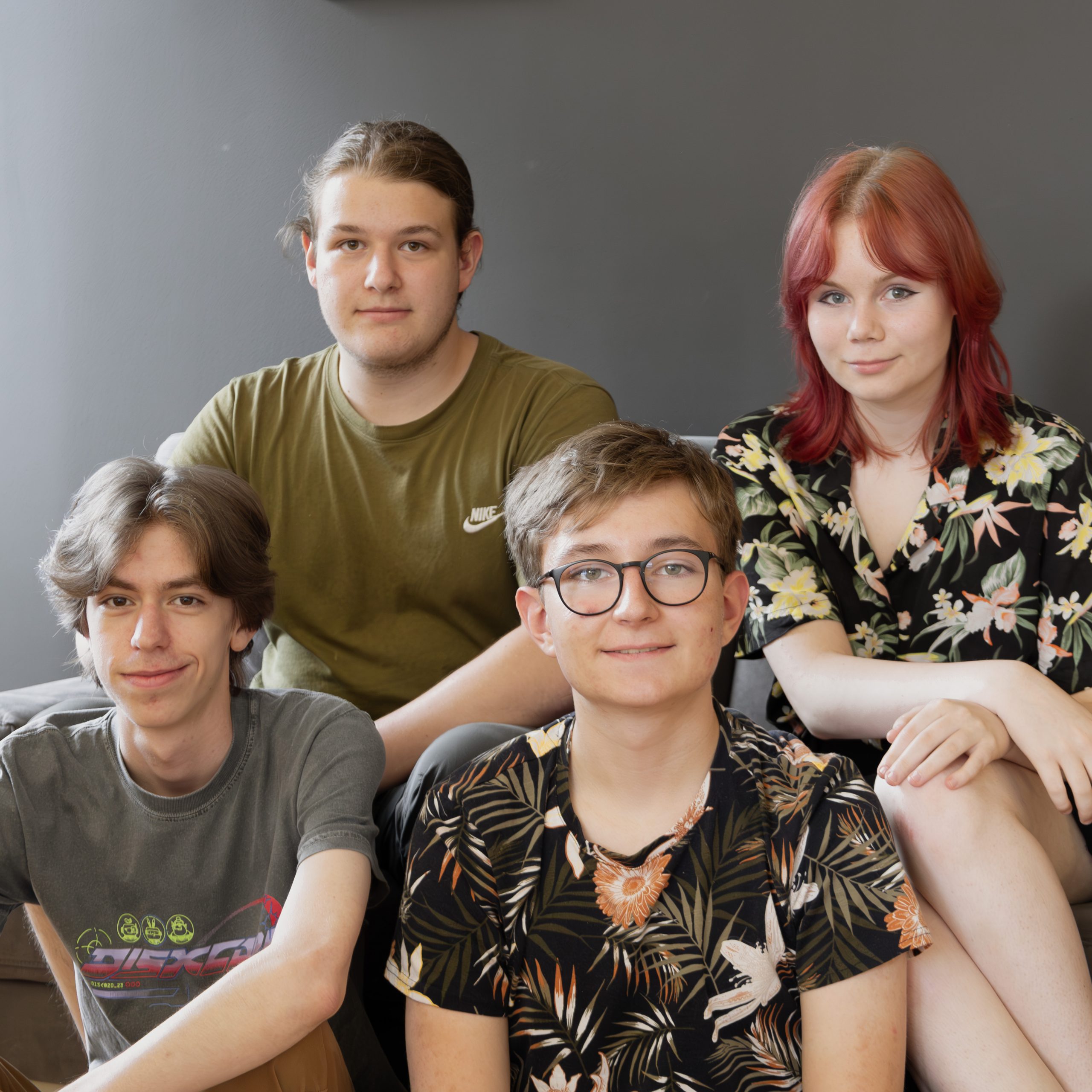Fusonic betreut jedes Jahr Maturaprojekte, zuletzt das Team der HAK Bregenz mit (von links) Patrick Müller, Simon Engl, Felix Bischof und Melanie Wolf.