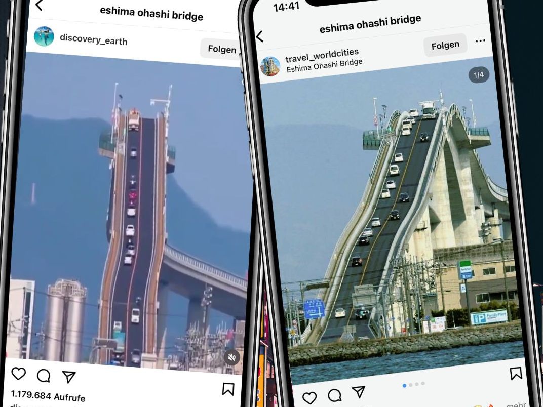Die Eshima-Ohashi-Brücke, die den Nakaumi-See überspannt und die Präfekturen Tottori und Shimane verbindet, hat sich seit ihrer Fertigstellung im Jahr 2004 zu einer wahren Internet-Berühmtheit entwickelt. Die Eshima-Ohashi-Brücke, die den Nakaumi-See überspannt und die Präfekturen Tottori und Shimane verbindet, hat sich seit ihrer Fertigstellung im Jahr 2004 zu einer wahren Internet-Berühmtheit entwickelt.