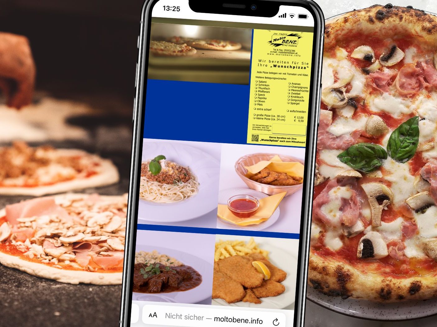Gäste können aus verschiedenen Zutaten wählen und so ihre persönliche Wunschpizza zusammenstellen. Gäste können aus verschiedenen Zutaten wählen und so ihre persönliche Wunschpizza zusammenstellen.