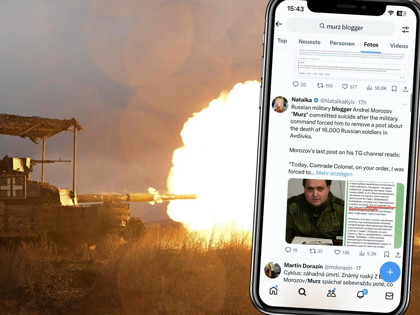 In einem dramatischen Wendepunkt hat der Kampf um die Stadt Awdijiwka für Russland nicht nur enorme militärische Verluste mit sich gebracht, sondern auch das Leben eines prominenten russischen Kriegsbloggers gefordert. In einem dramatischen Wendepunkt hat der Kampf um die Stadt Awdijiwka für Russland nicht nur enorme militärische Verluste mit sich gebracht, sondern auch das Leben eines prominenten russischen Kriegsbloggers gefordert.