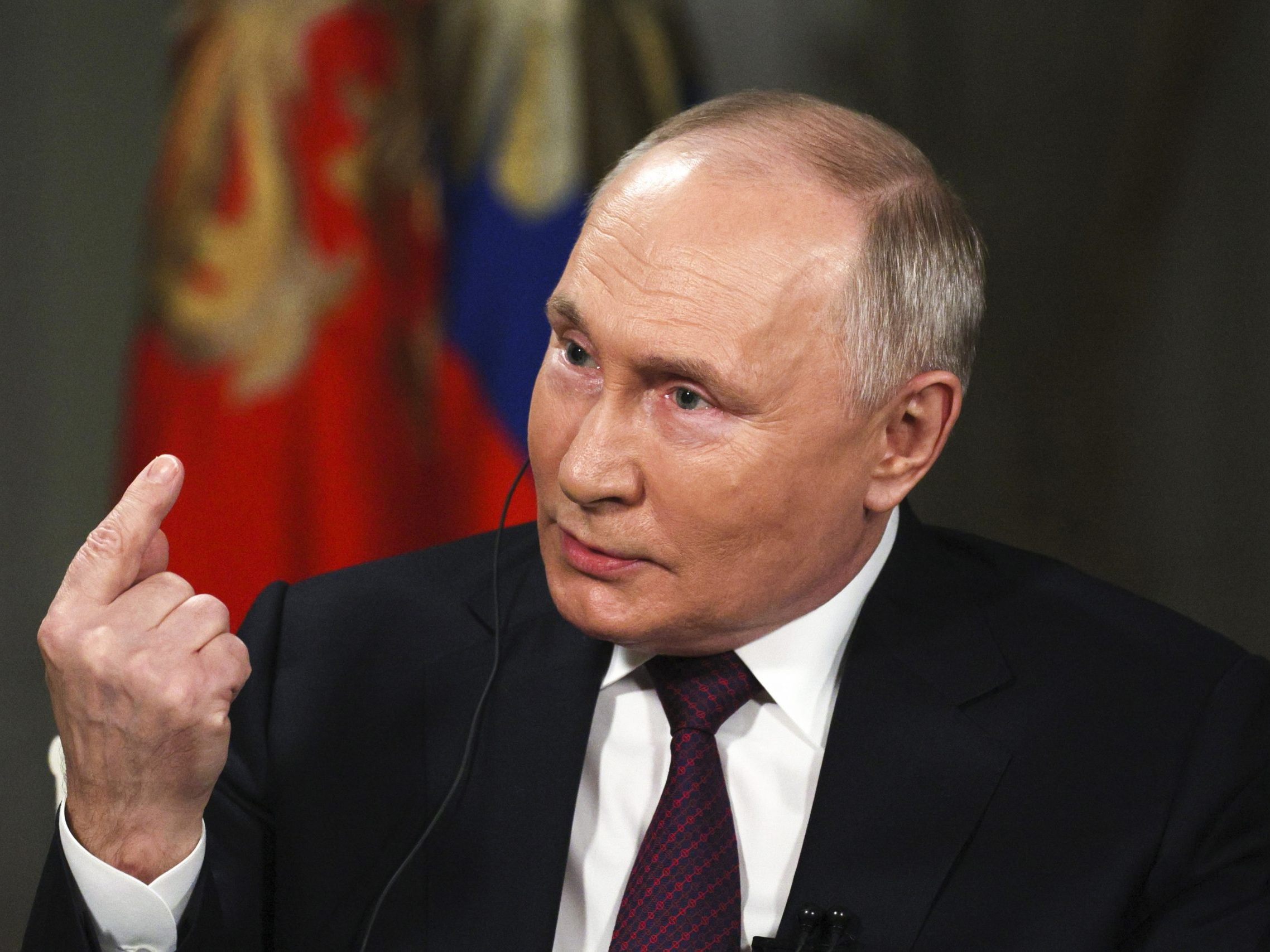 Ex-Fox-News-Talker Tucker Carlson (nicht im Bild) durfte Putin zwei Stunden interviewen.