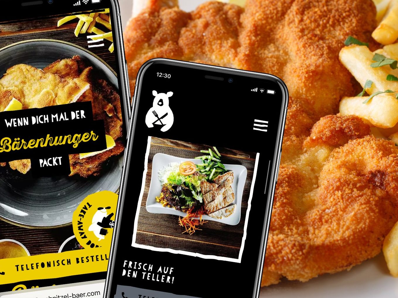 Das Restaurant bietet Fleisch- und Fischgerichte, aber auch frisch zubereitete Salate und vegetarische Optionen.