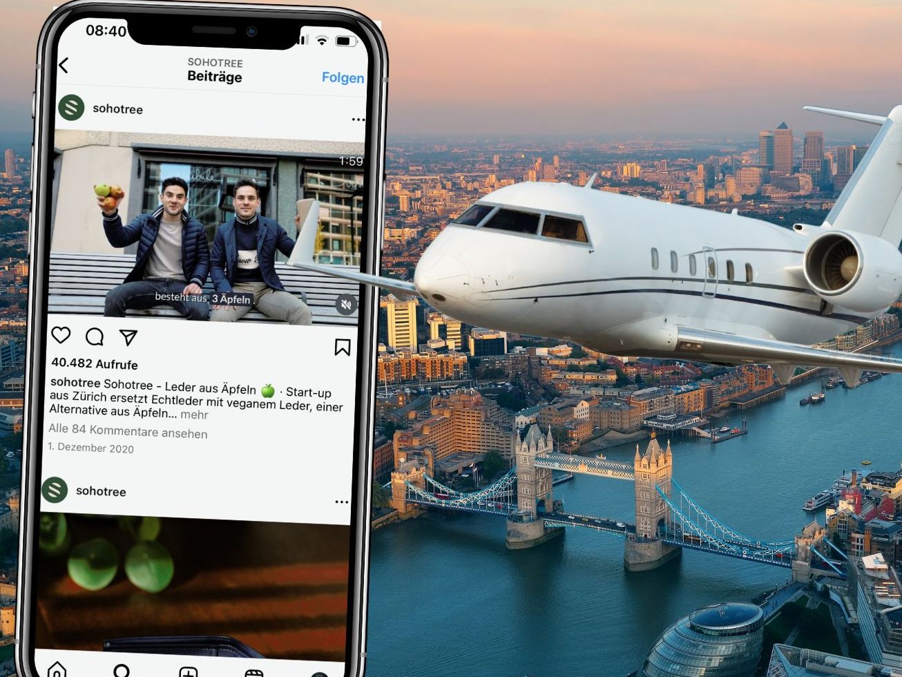 Trotz ihres Engagements für ökologische Produkte nutzen die Gründer des Zürcher Start-ups Sohotree privat einen Privatjet. Trotz ihres Engagements für ökologische Produkte nutzen die Gründer des Zürcher Start-ups Sohotree privat einen Privatjet.