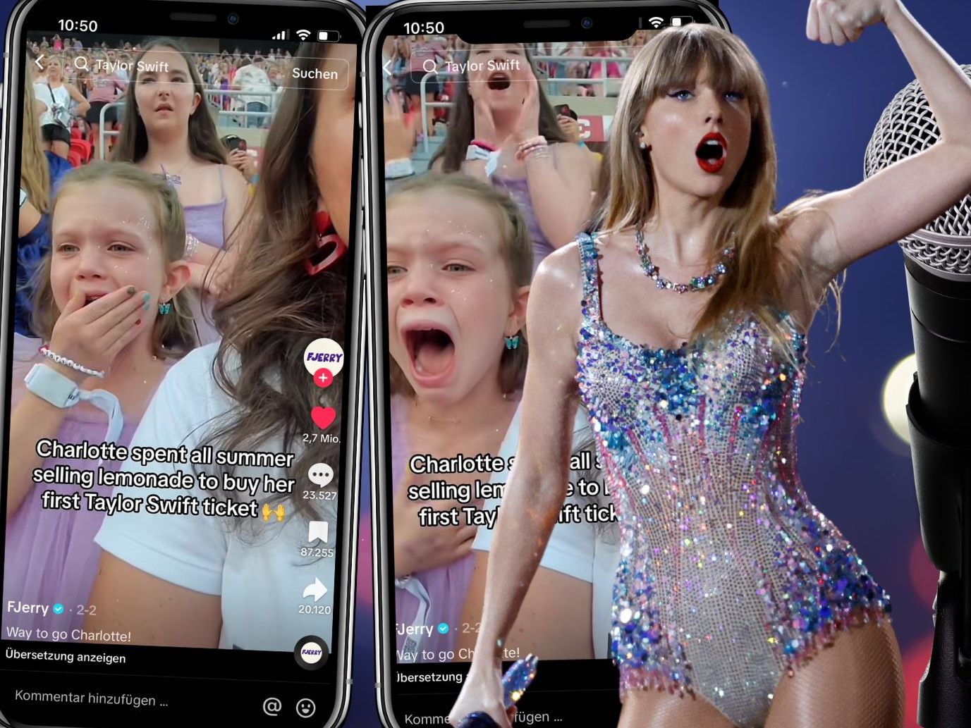 Ein Taylor Swift Konzert wurde für ein junges Mädchen und ihre Mutter zu einem emotionalen Erlebnis, als die Begeisterung und die Musik die Herzen berührten. Ein Taylor Swift Konzert wurde für ein junges Mädchen und ihre Mutter zu einem emotionalen Erlebnis, als die Begeisterung und die Musik die Herzen berührten.