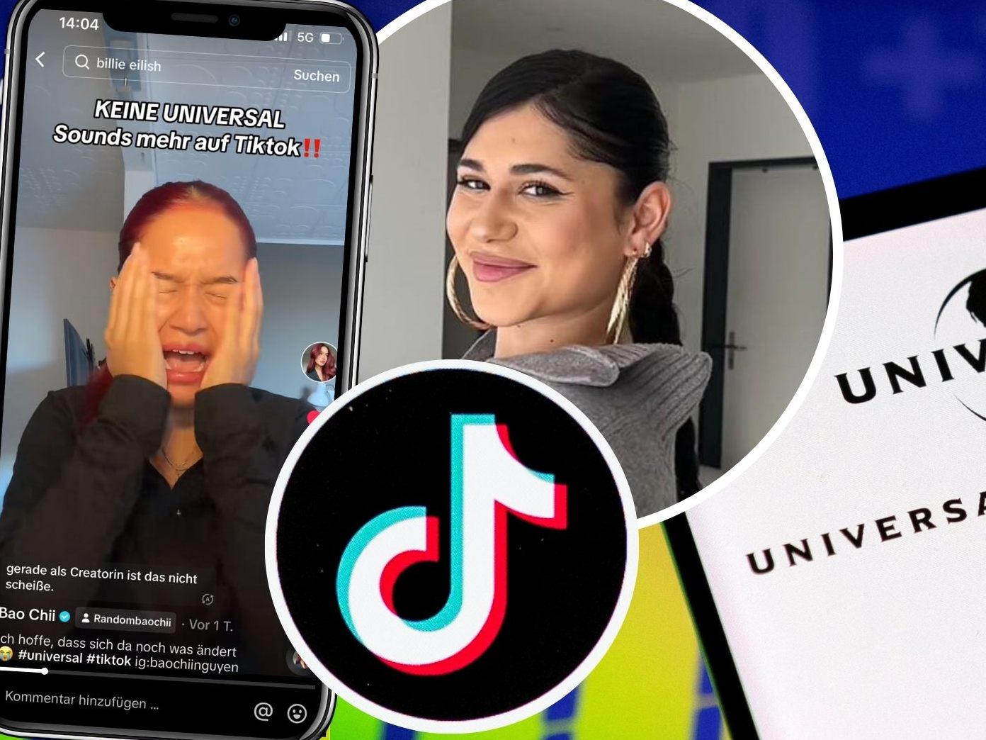 Universal Music hat die Musik seiner Künstler und Künstlerinnen von der beliebten Videoplattform TikTok entfernt. Universal Music hat die Musik seiner Künstler und Künstlerinnen von der beliebten Videoplattform TikTok entfernt.
