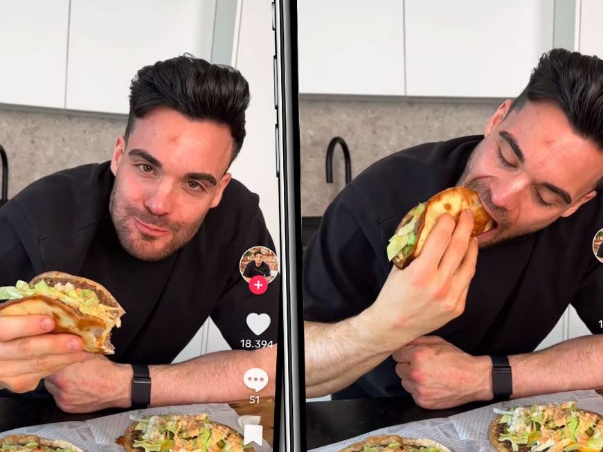 Mit über 18.5K Likes und 52 Kommentaren wird das Rezept für Cheeseburger Tacos auf TikTok zum neuen kulinarischen Trend. Eine einfache, schnelle und unwiderstehlich leckere Kreation. Mit über 18.5K Likes und 52 Kommentaren wird das Rezept für Cheeseburger Tacos auf TikTok zum neuen kulinarischen Trend. Eine einfache, schnelle und unwiderstehlich leckere Kreation.