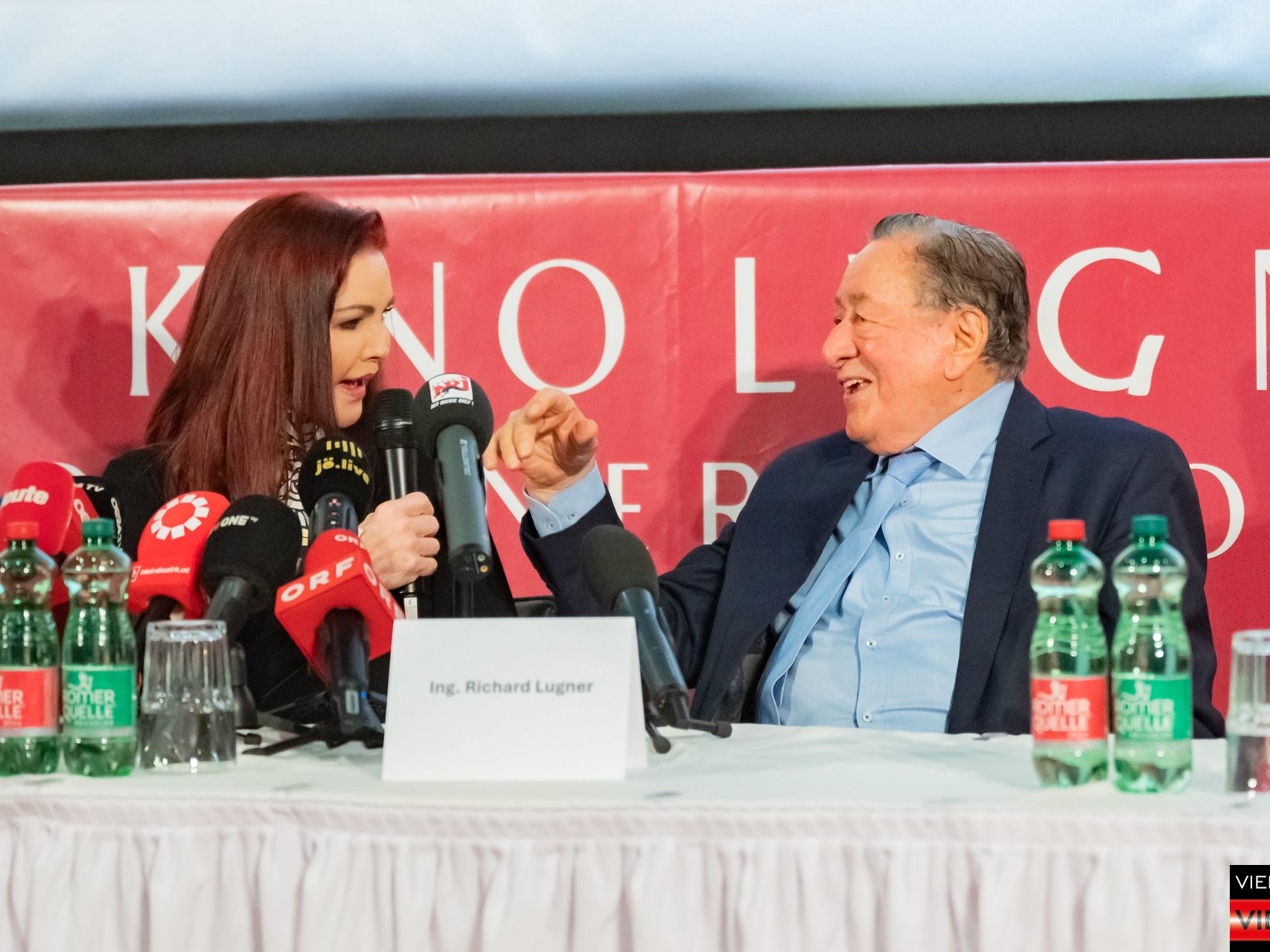 Opernball 2024 Pressekonferenz mit Priscilla Presley und Richard Lugner