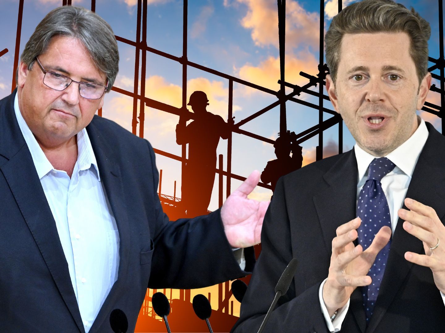 WKÖ-Präsident Mahrer (re.) und Bau-Holz-Gewerkschafter Muchitsch fordern von der Regierung ein Maßnahmenpaket für die Bauwirtschaft WKÖ-Präsident Mahrer (re.) und Bau-Holz-Gewerkschafter Muchitsch fordern von der Regierung ein Maßnahmenpaket für die Bauwirtschaft