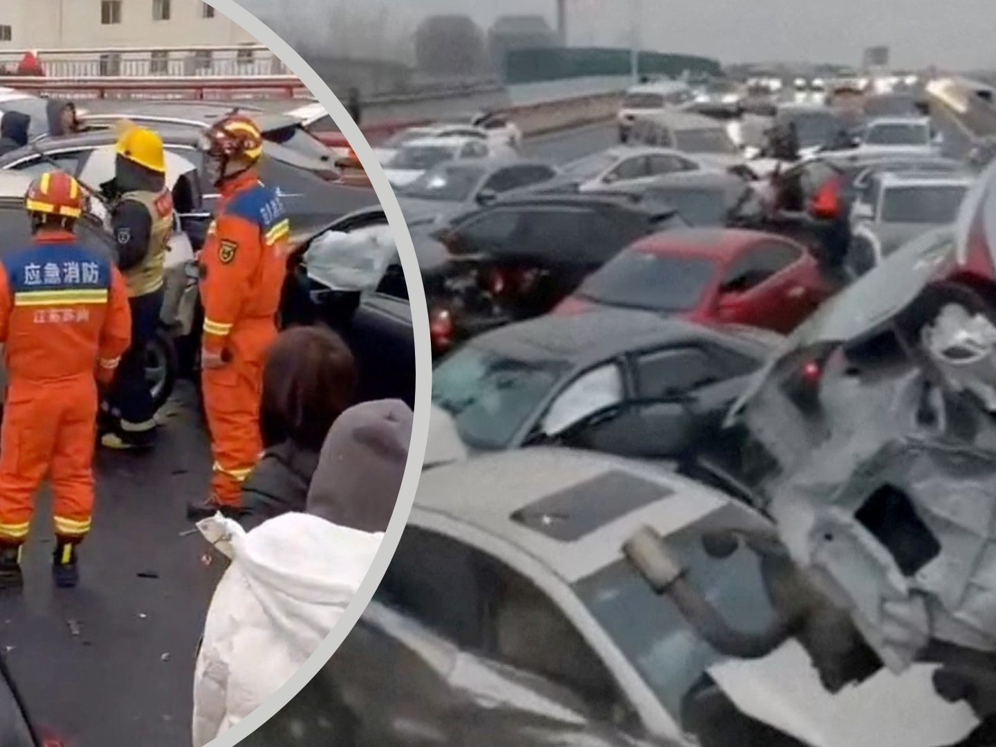 Über 100 Fahrzeuge waren daran beteiligt.