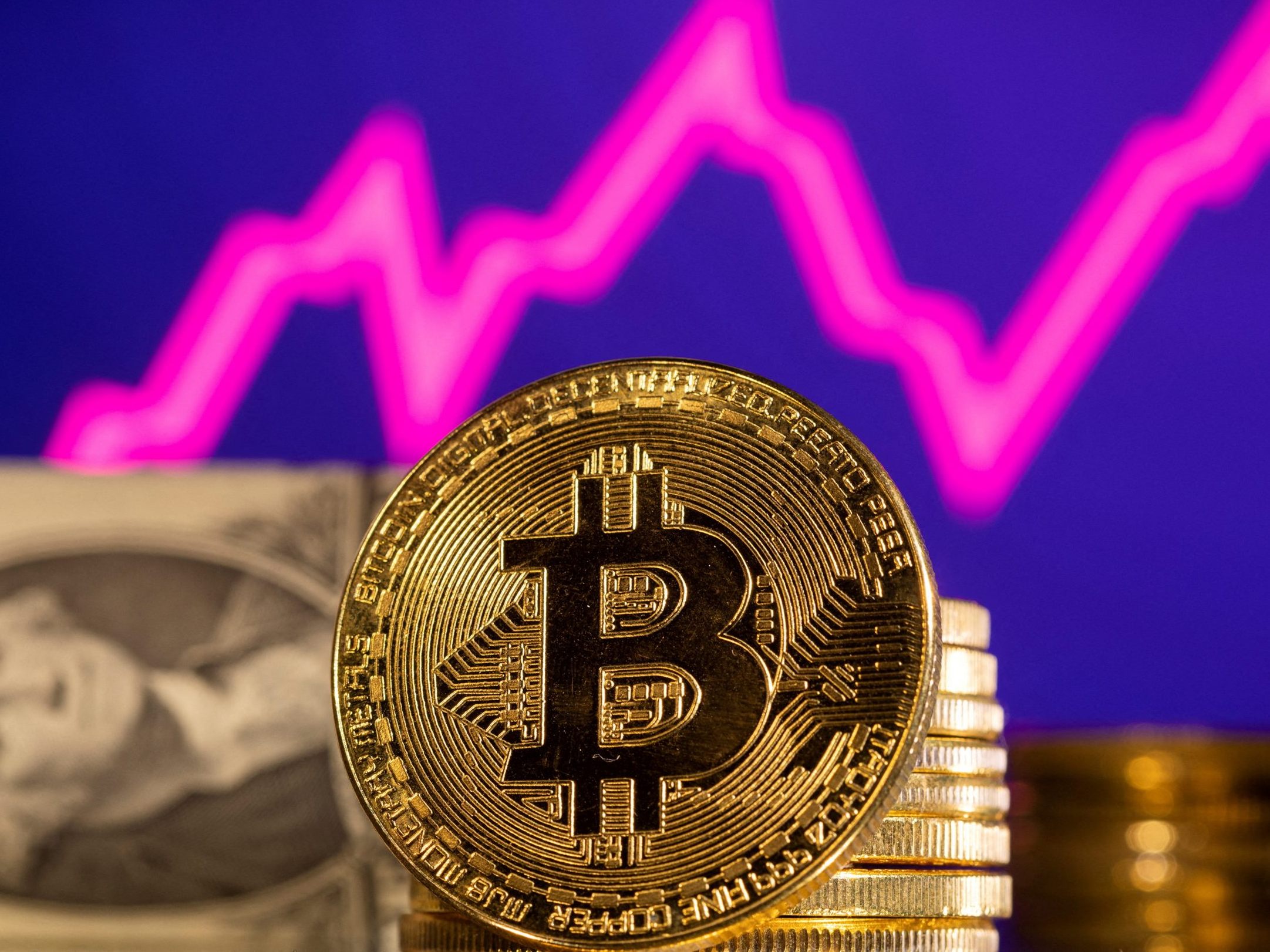 Bitcoin erklimmt ein Allzeithoch.