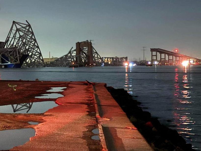 Key Bridge nach Schiffskollision eingestürzt - genaues Ausmaß der Schäden noch nicht bekannt. Key Bridge nach Schiffskollision eingestürzt - genaues Ausmaß der Schäden noch nicht bekannt.