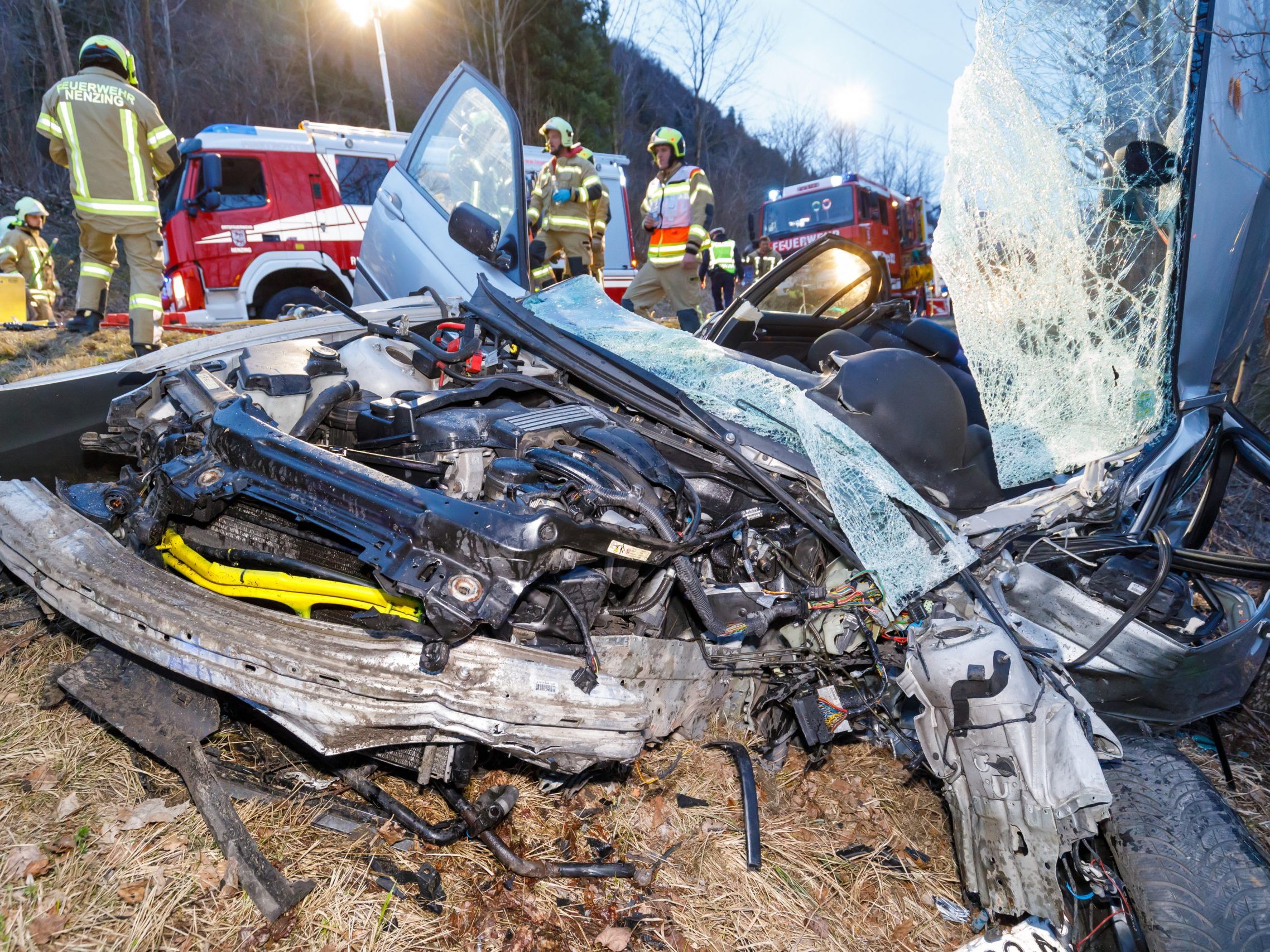 Kollision in Rechtskurve Richtung Feldkirch Kollision in Rechtskurve Richtung Feldkirch