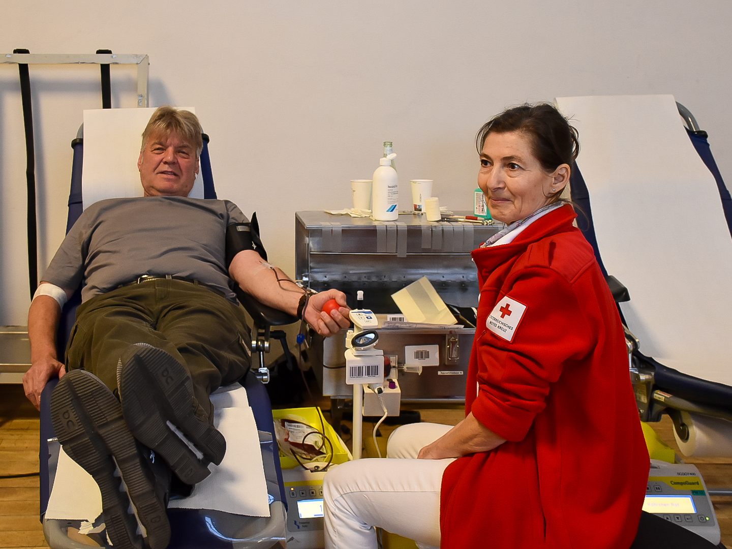 Blut zu spenden, rettet Leben.