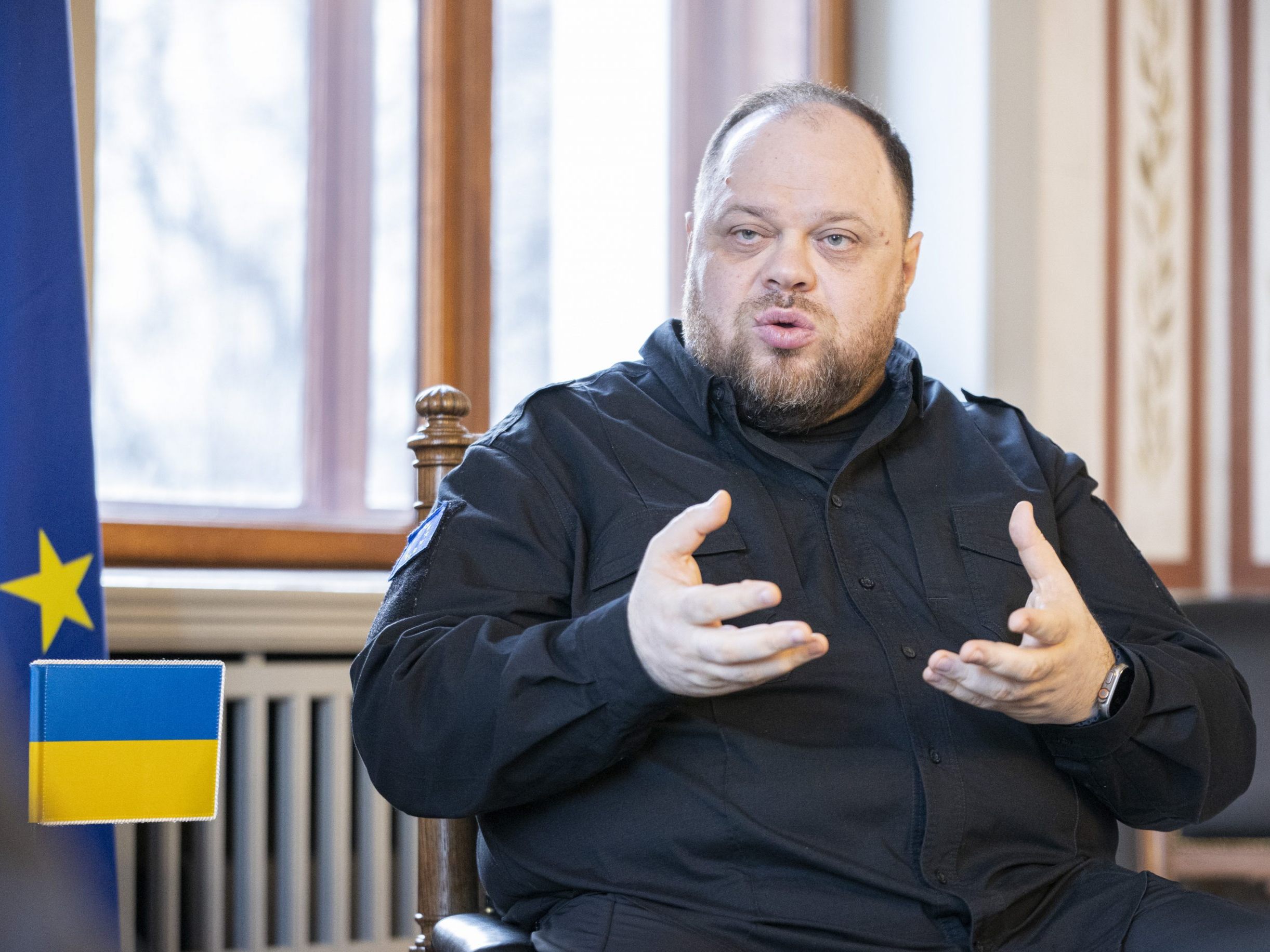 Der ukrainische Parlamentspräsident Ruslan Stefantschuk am Montag, 18. März 2024. Der ukrainische Parlamentspräsident Ruslan Stefantschuk am Montag, 18. März 2024.