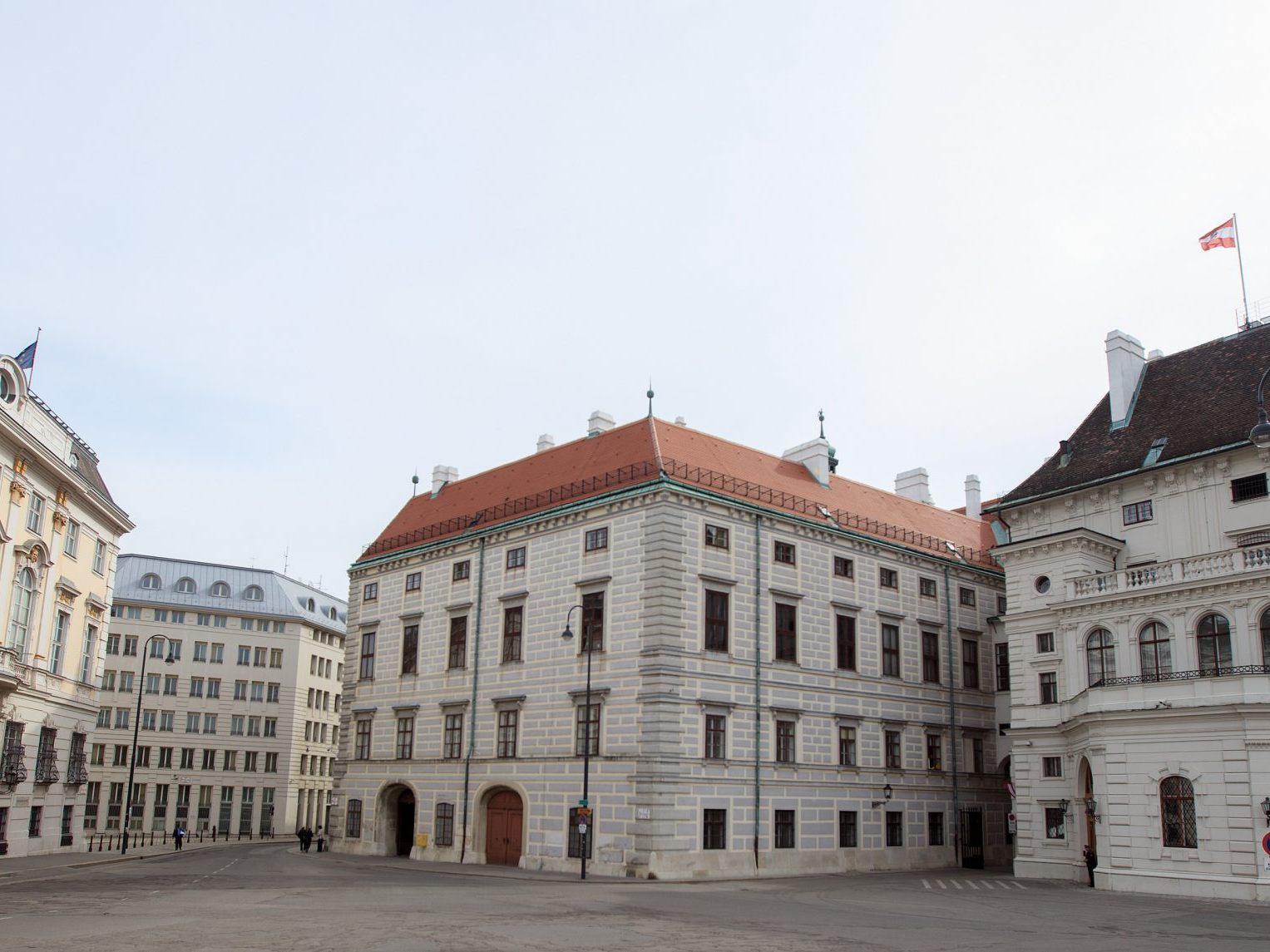 Pressefoyer nach dem Ministerrat.