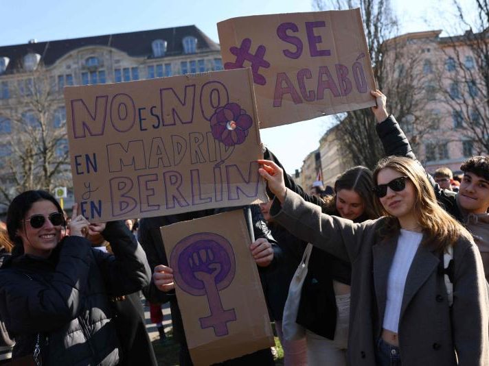 Anlässlich des Weltfrauentags finden auch dieses Jahr weltweit Proteste statt. Hier ein Bild aus Berlin, Deutschland.