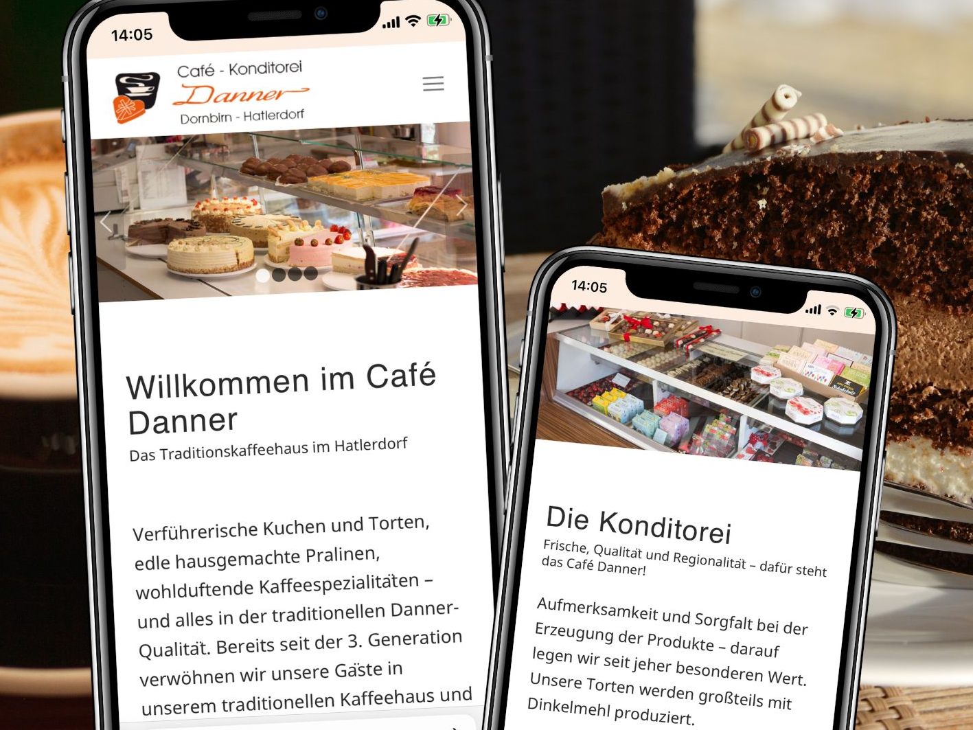 Das Café bietet neben Kaffeespezialitäten auch Snacks, Kuchen, Torten und Pralinen. Das Café bietet neben Kaffeespezialitäten auch Snacks, Kuchen, Torten und Pralinen.